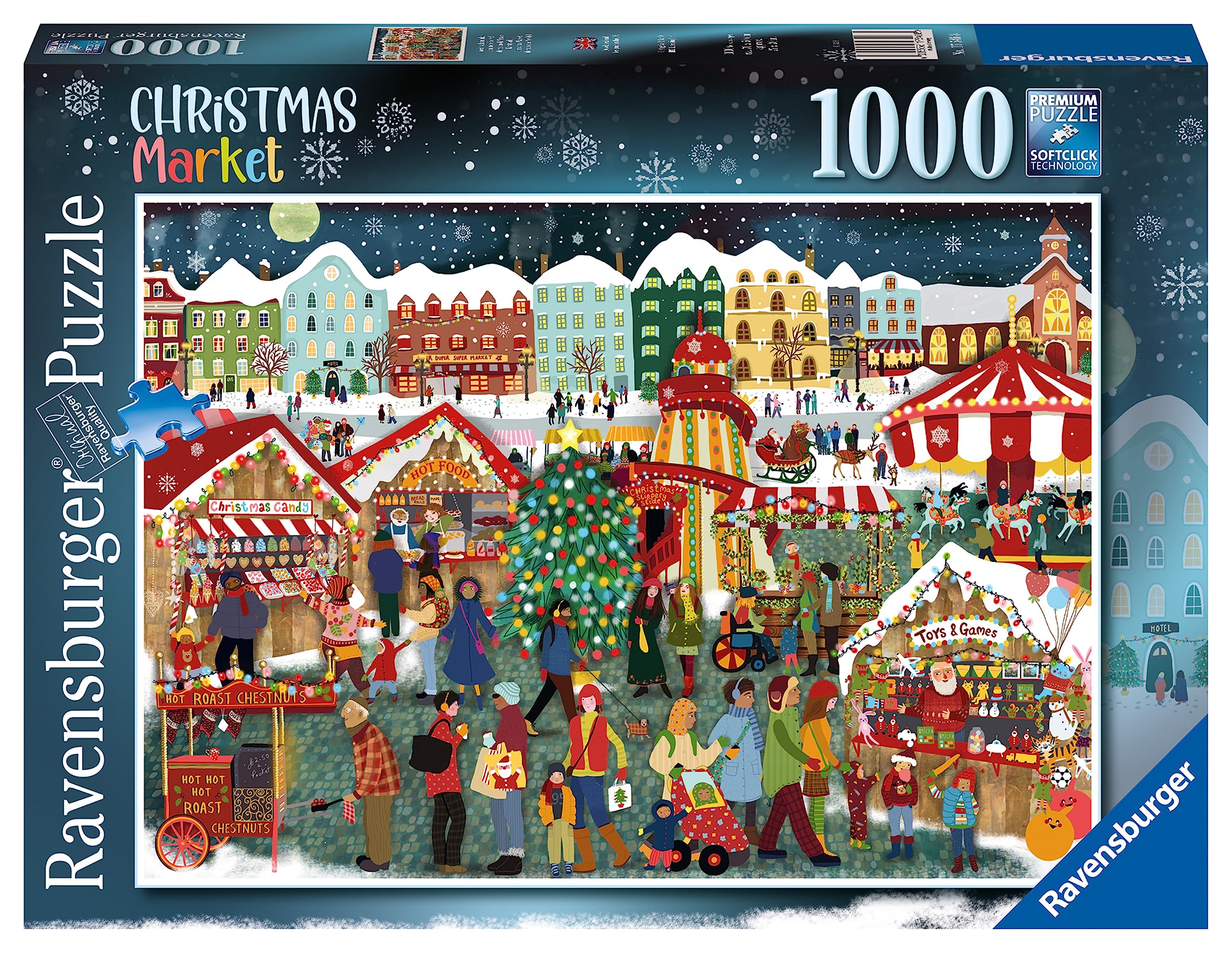 Ravensburger Magical Christmas Market 1000 Piece Festive Jigsaw Puzzle for Adults and Kids Age 12 Years Up