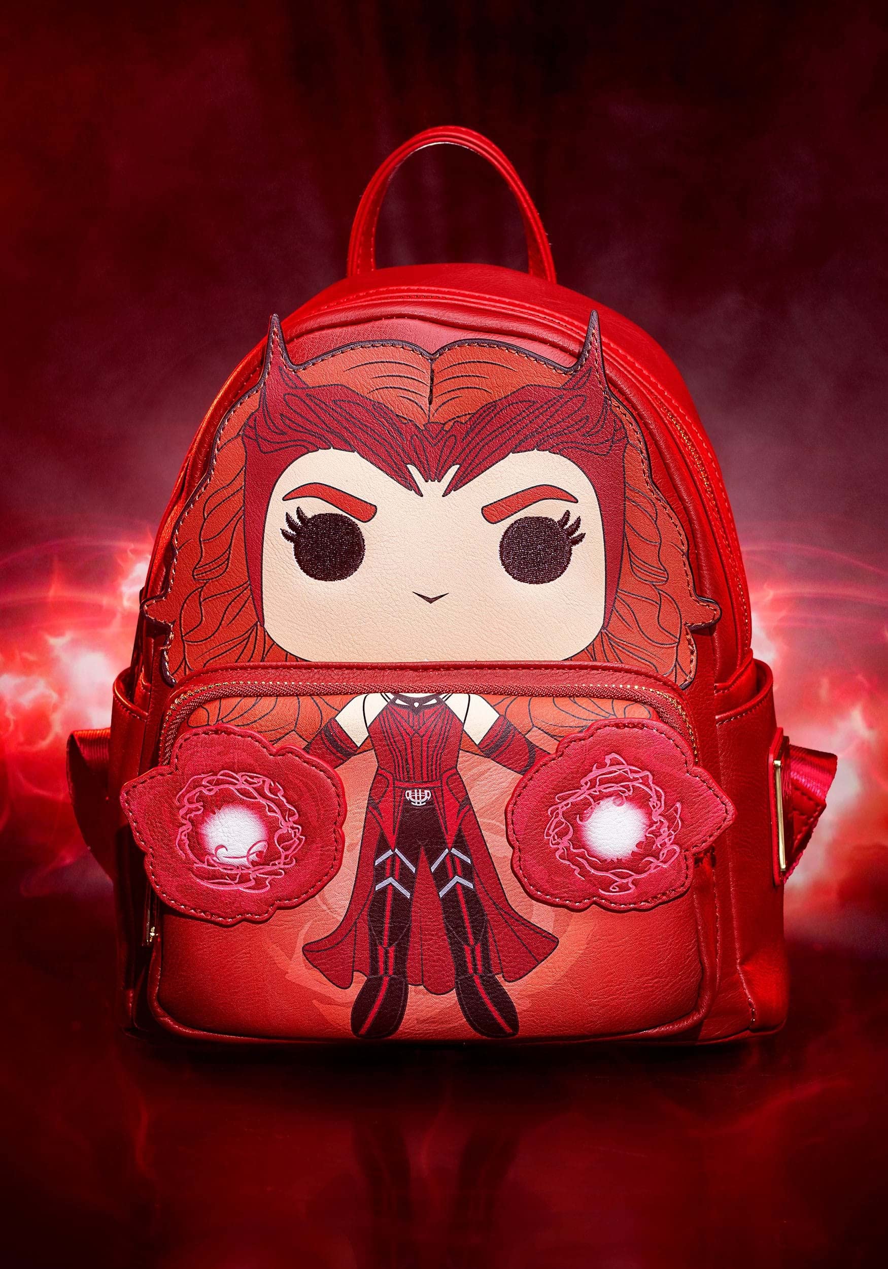 Loungefly Scarlet Witch Mini Backpack | Red Multiverse of Madness Fashion Bag Standard