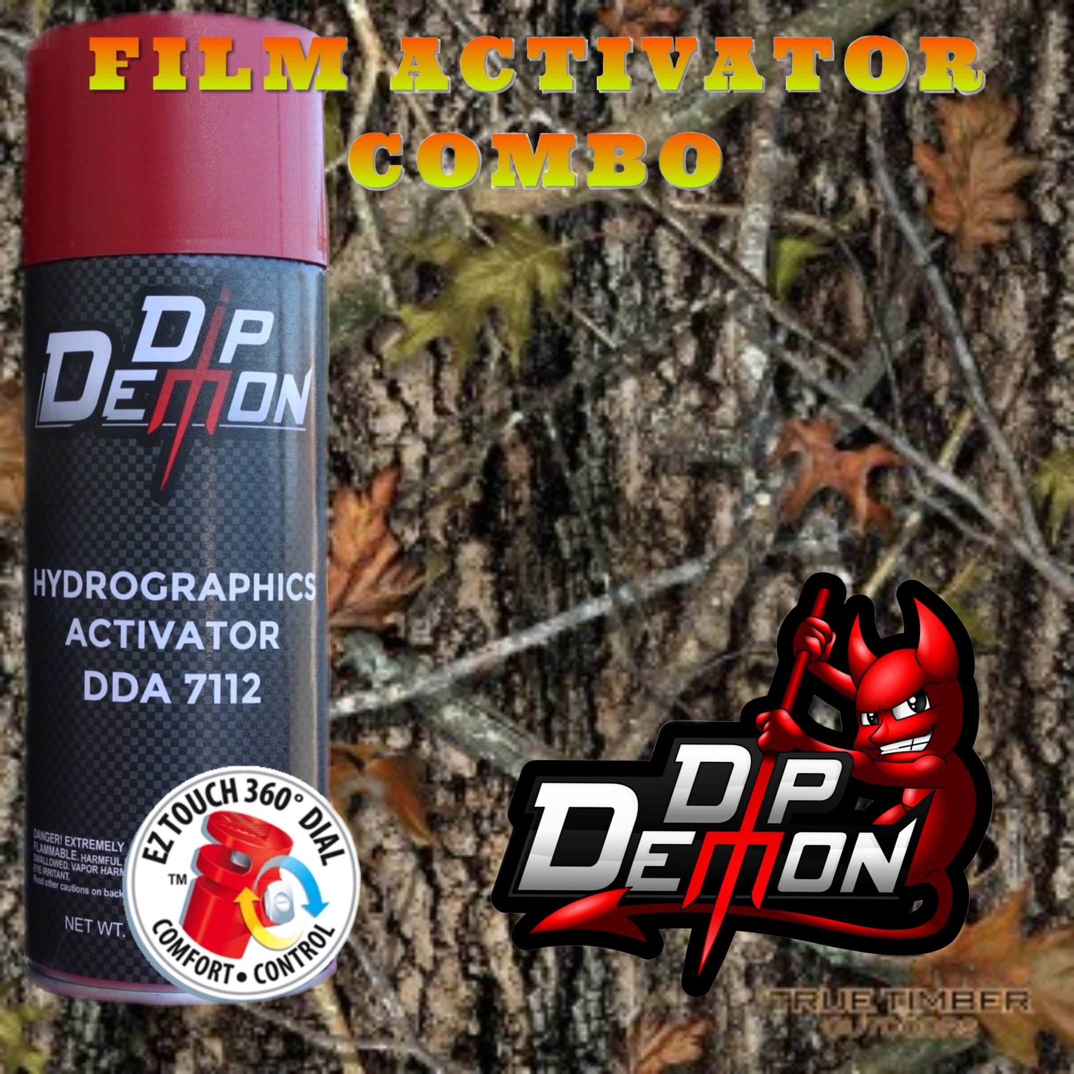 Hydrographic Film Combo Kit True Timber New Conceal Camo Camouflage Hunting Hydrographic Water Transfer Film Activator Combo Kit Hydro Dipping Dip Demon