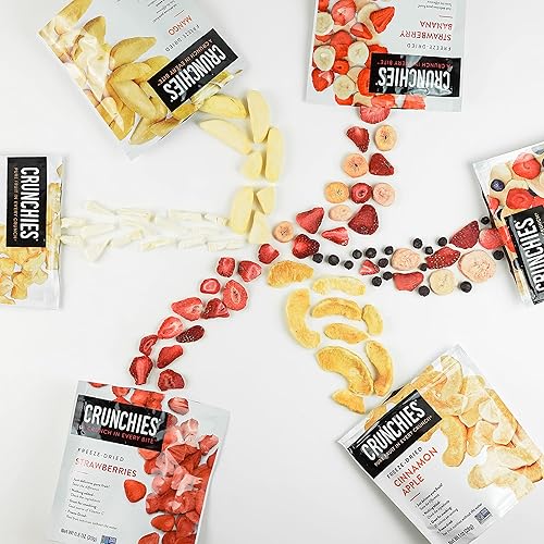 Miniatura 44 de Crunchies Frutas liofilizadas, frutas crujientes 100% naturales, sin OMG y kosher, paquetes de aperitivos de frutas liofilizadas resellables