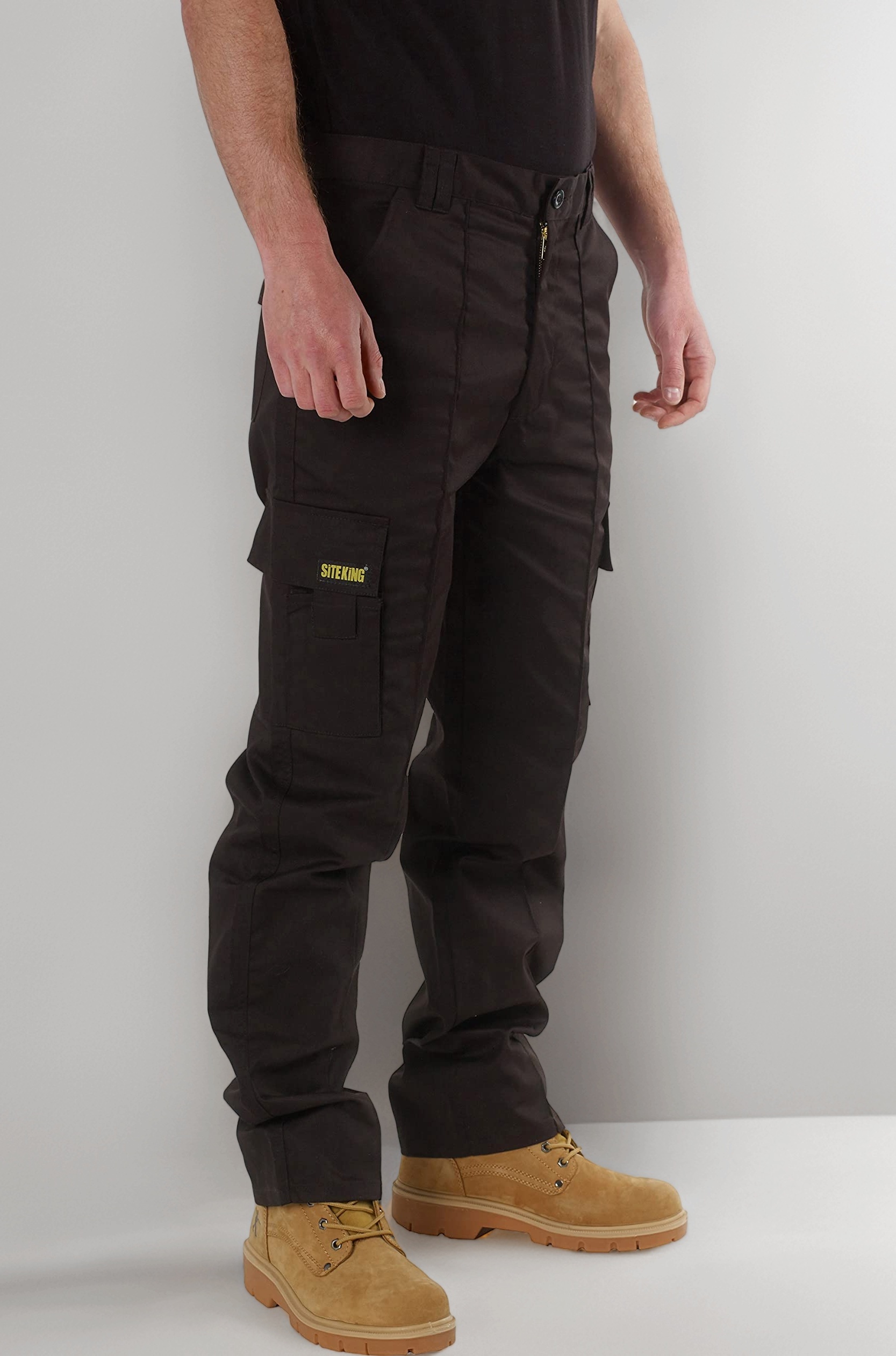 Mens Cargo Combat Work Trousers Sizes 28 to 56 with Button & Zip Fly