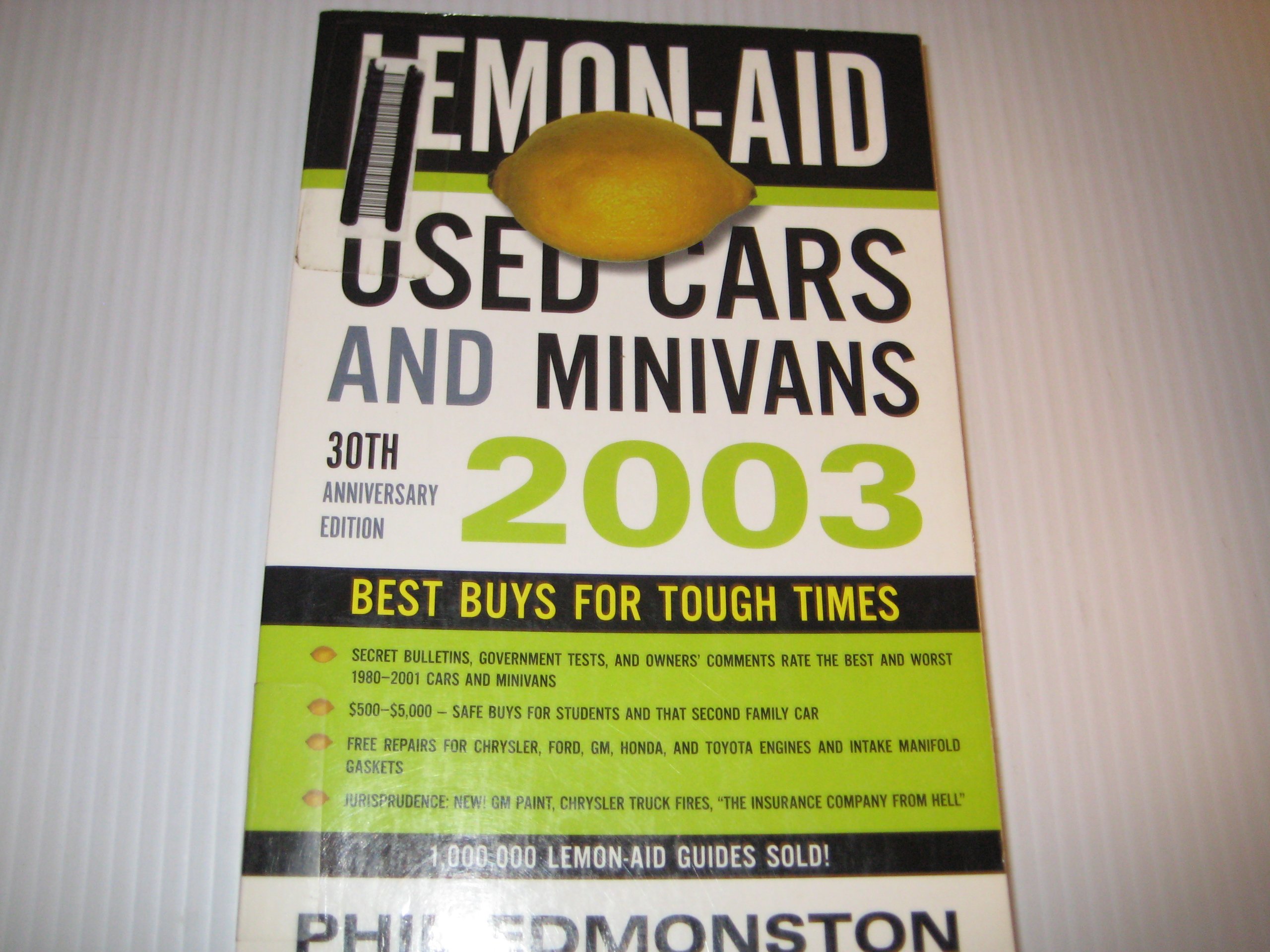 Lemon-Aid Used Cars/Minivans 2003 [Paperback] Edmonston, Phil