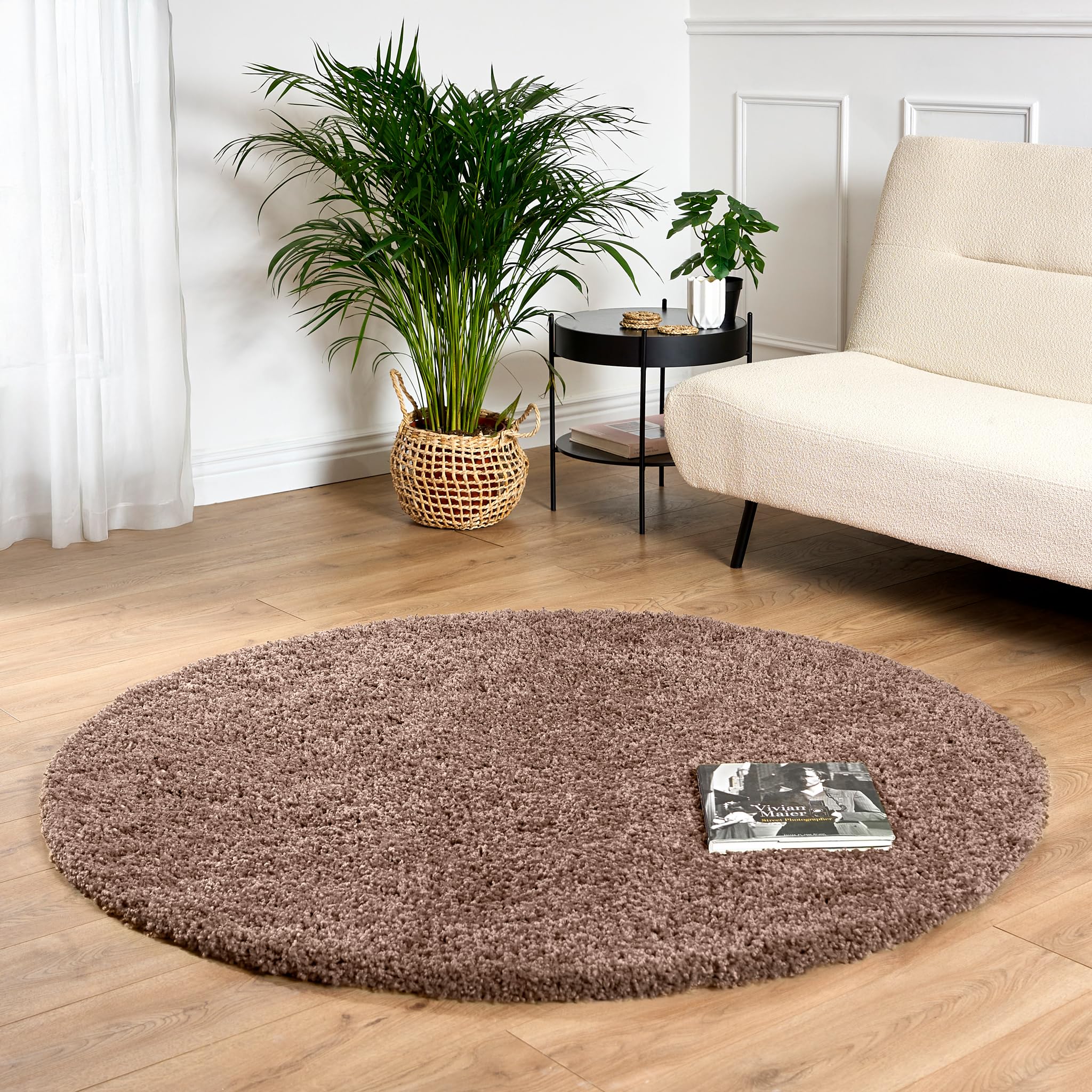 Bravich Navy Blue Shaggy Rug 80 x 150cm (2'7" x 4'11") 5cm Pile Medium Thick Fluffy Living Room Hessian Backed Washable — view 40