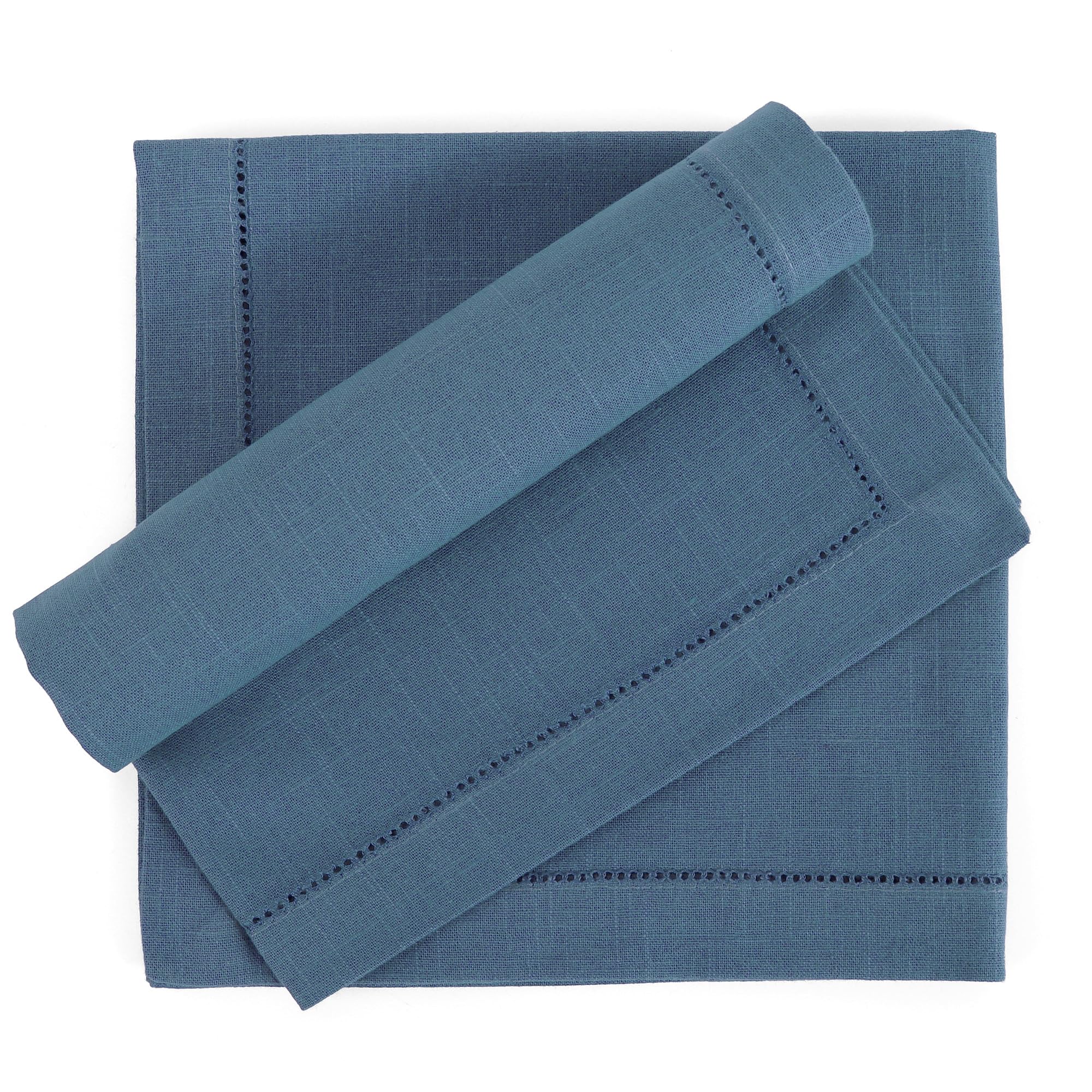 FINGERCRAFT Cloth Napkins, Hemstitched Napkins Cloth, 20 x 20 Inch Generous Picot Hem and Mitered Corner - Image 2