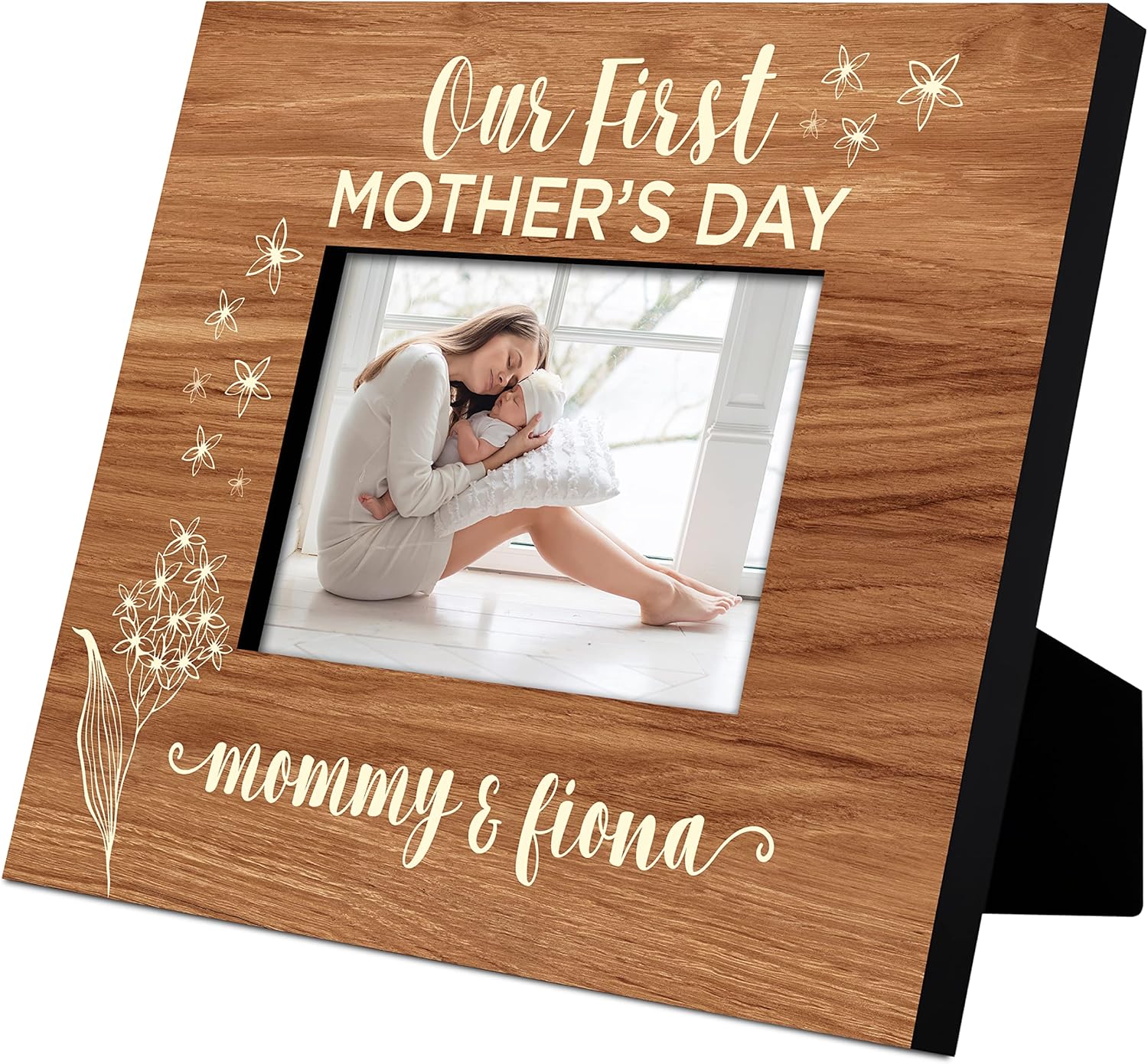 Our First Mother's Day - Personalized First Mother's Day Picture Frame with Names, Date - 6 Designs, 2 Sizes - New Mom Gifts 1 Multi 8 x 10 Inch