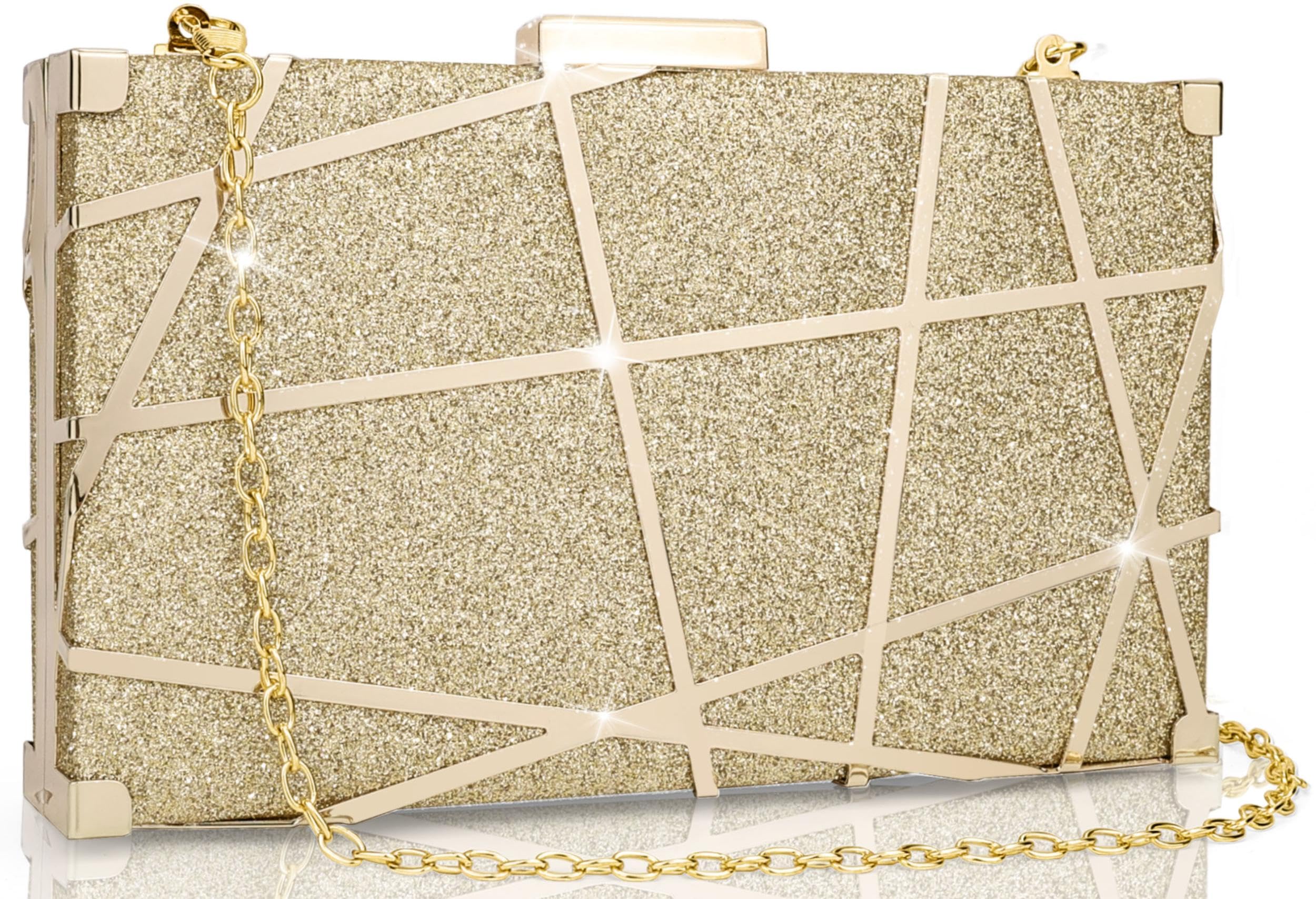 Farcauo Evening Bag Small Clutch Purses Leopard Purse Formal Wedding Handbag for Women Fashion Crossbody Bags With Chain