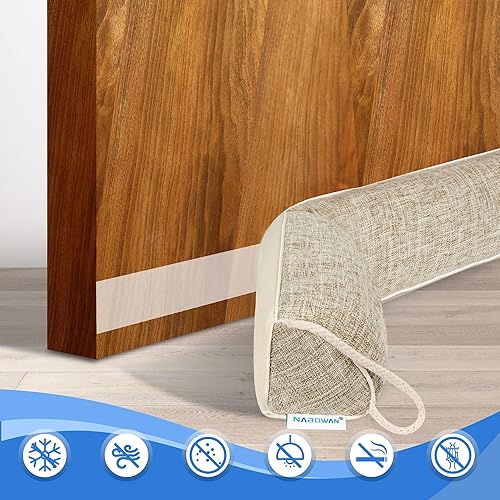 Miniatura 5 de NABOWAN 32" Weighted Under Door Draft Stopper -Triangular Door Draft Blocker with Hook Loops, Weather Stripping Noise Blocker