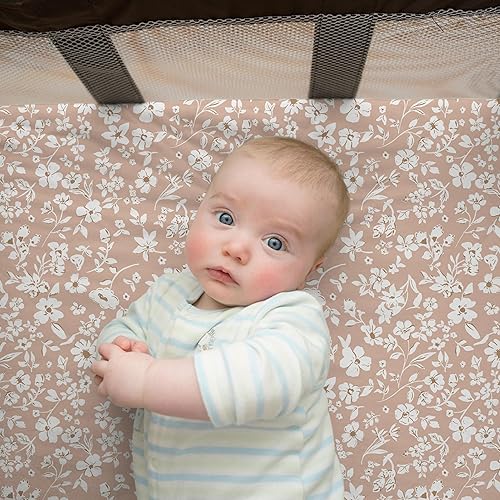 Miniatura 299 de Funda para cambiador de bebé, paquete de 2 unidades para niños, niñas (aeroplanos y nubes de acuarela), sábanas bajeras de primera calidad, funda