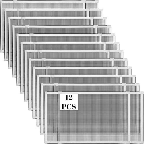 Treela Pantalla de ventana ajustable expandible (20 pulgadas de alto x 28 a 54 pulgadas de ancho), pantalla horizontal grande, inserto de mosquitero