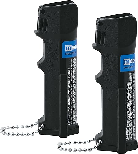 Paquete de máxima protección: mace Brand 10% Police Model Triple Action Pepper Sprays – Lote de 2 piezas como se muestra