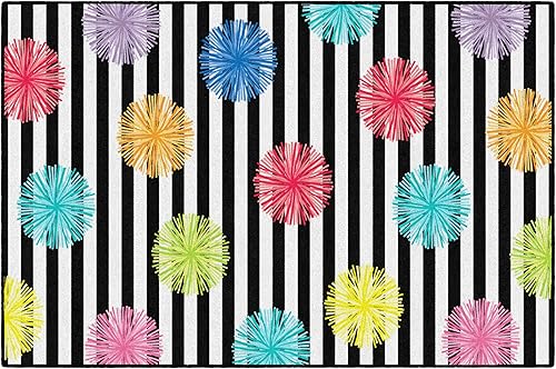 Miniatura 9 de Flagship Carpets Schoolgirl Style Just Teach Poms - Alfombra de área para aula en interiores o dormitorio de niños, tapete de juego educativo, 7