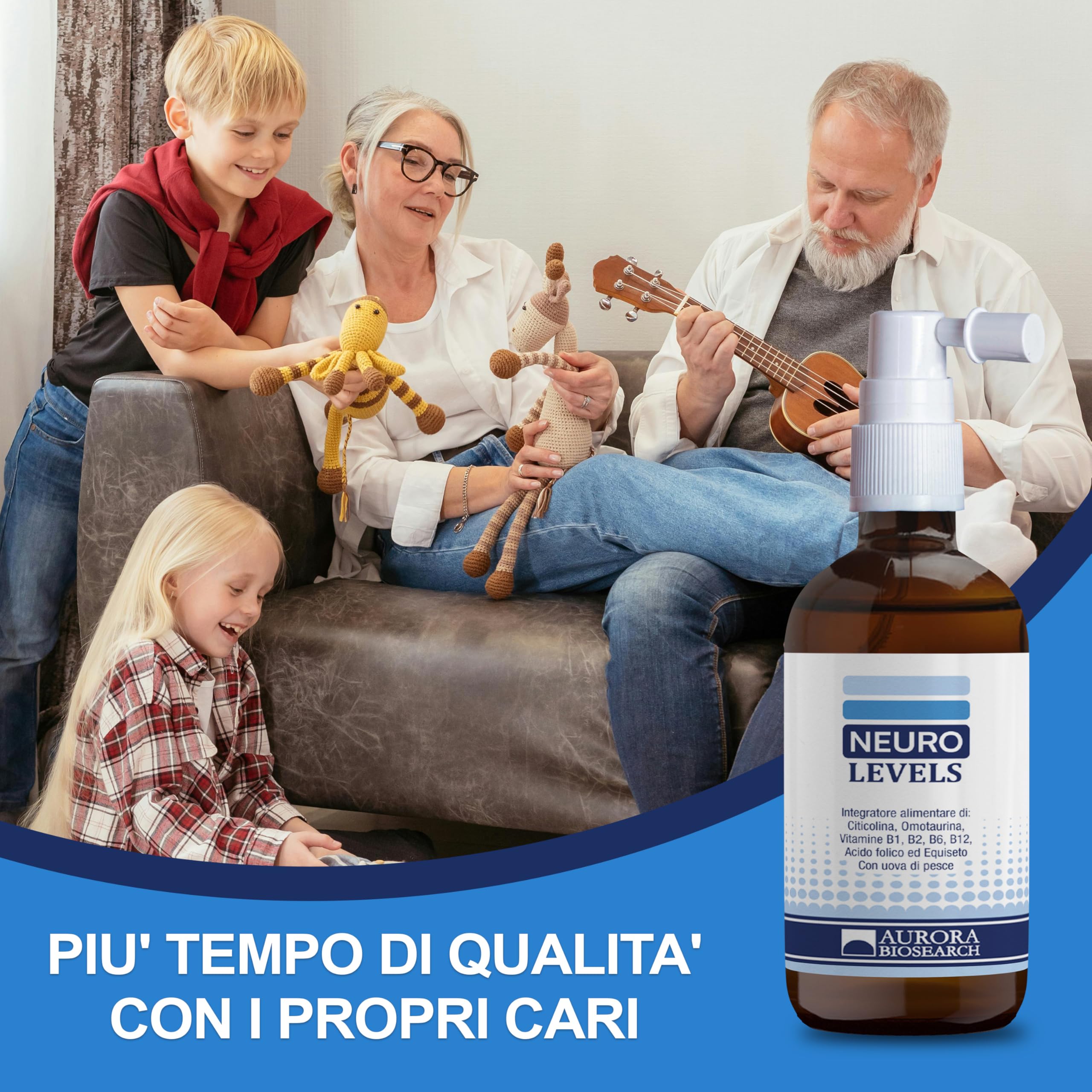 Integratore Completo per Memoria, Attenzione, Burnout, Stress Stop, 50 ml Spray orale con Stamisoma (Confezione da 1)