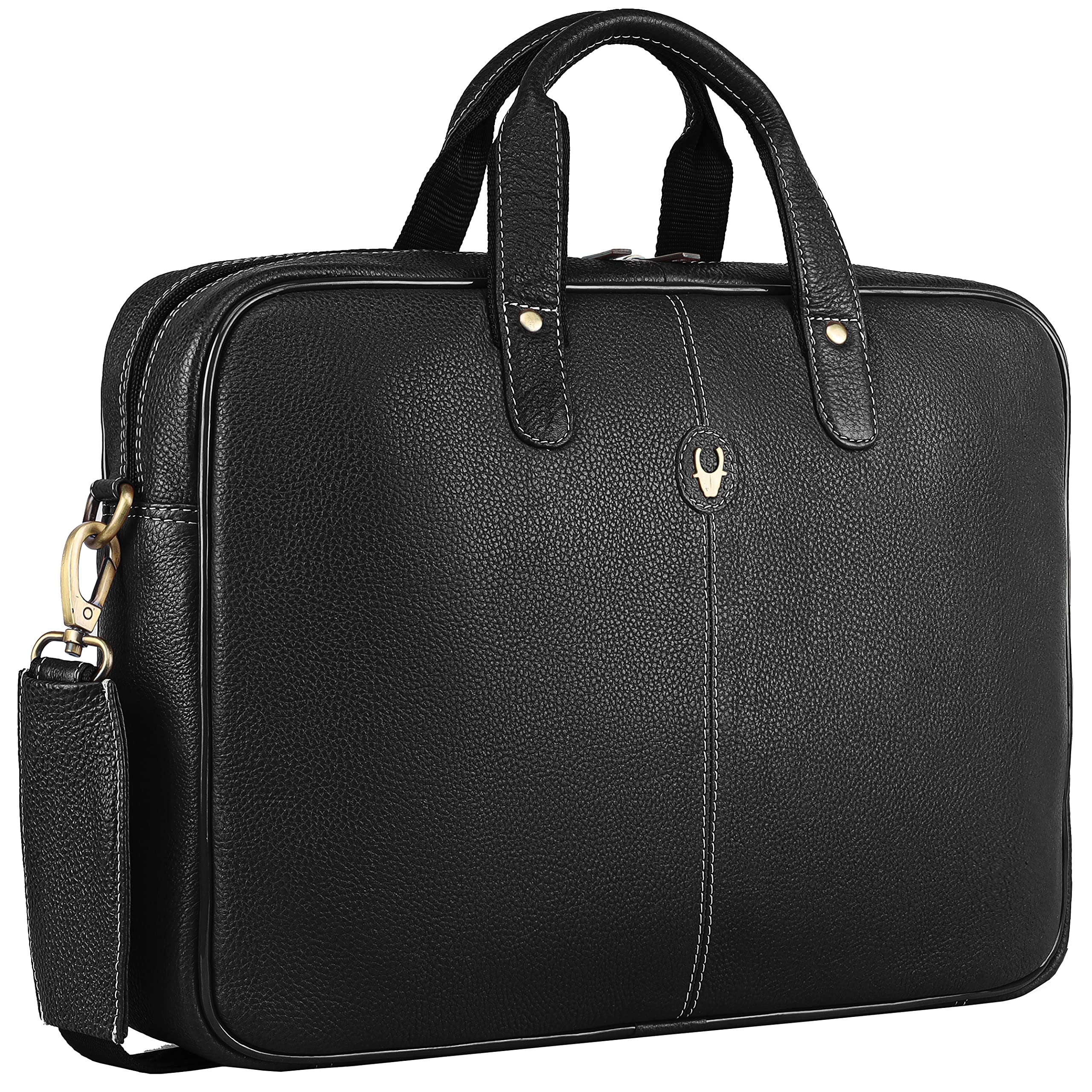 WildHorn® Leather Laptop Messenger Bag for Laptop/MacBook up to 15.6 inch| Padded Laptop Compartment |Office Bag I 365 Days Warranty (B09PYW79NM) Amazon Price History, Amazon Price Tracker