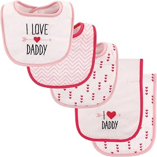 Luvable Friends Bib and Burp Cloth Set, Girl Daddy