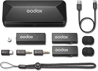 GODOX MoveLink Mini UC 2-Person Wireless Microphone System for Cameras & Mobile Devices (Classic Black)