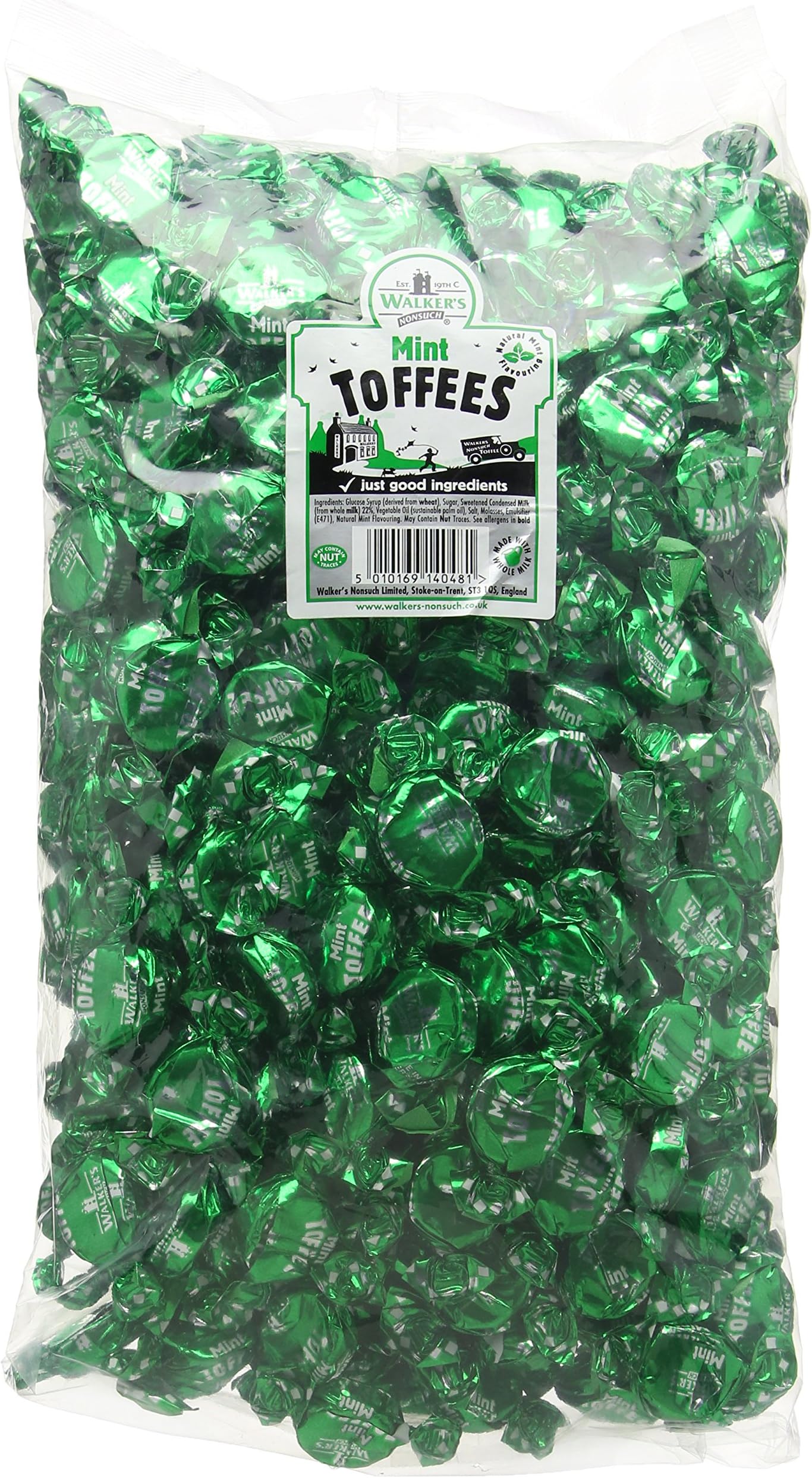 Walkers Nonsuch Mint Toffees, 2.5 kg