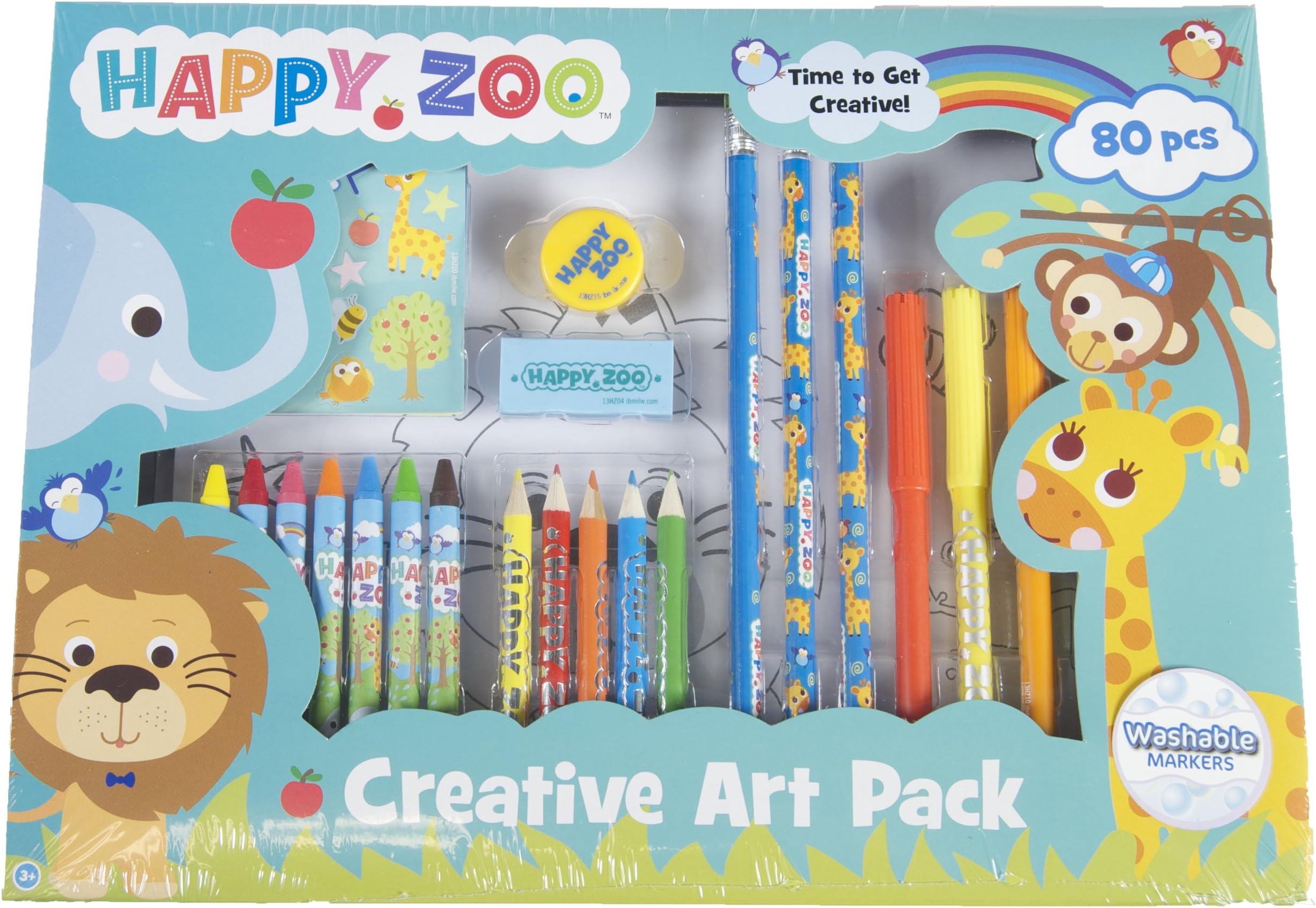 Happy Zoo C-HZ1205 80-Piece Creative Art Pack