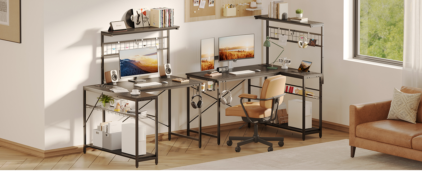 Scrivania A L TIQLAB Con Cassetti, Prese E Luci LED - 165cm Per Ufficio E Gaming
