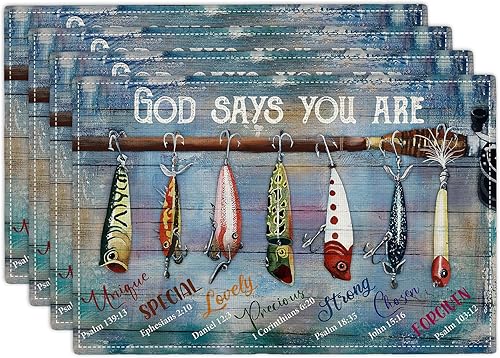 Miniatura 41 de Juego de 4 manteles individuales florales y colibríes, lavables, para decoración del hogar, fiesta, interior, cocina, comedor, 12 x 18 pulgadas