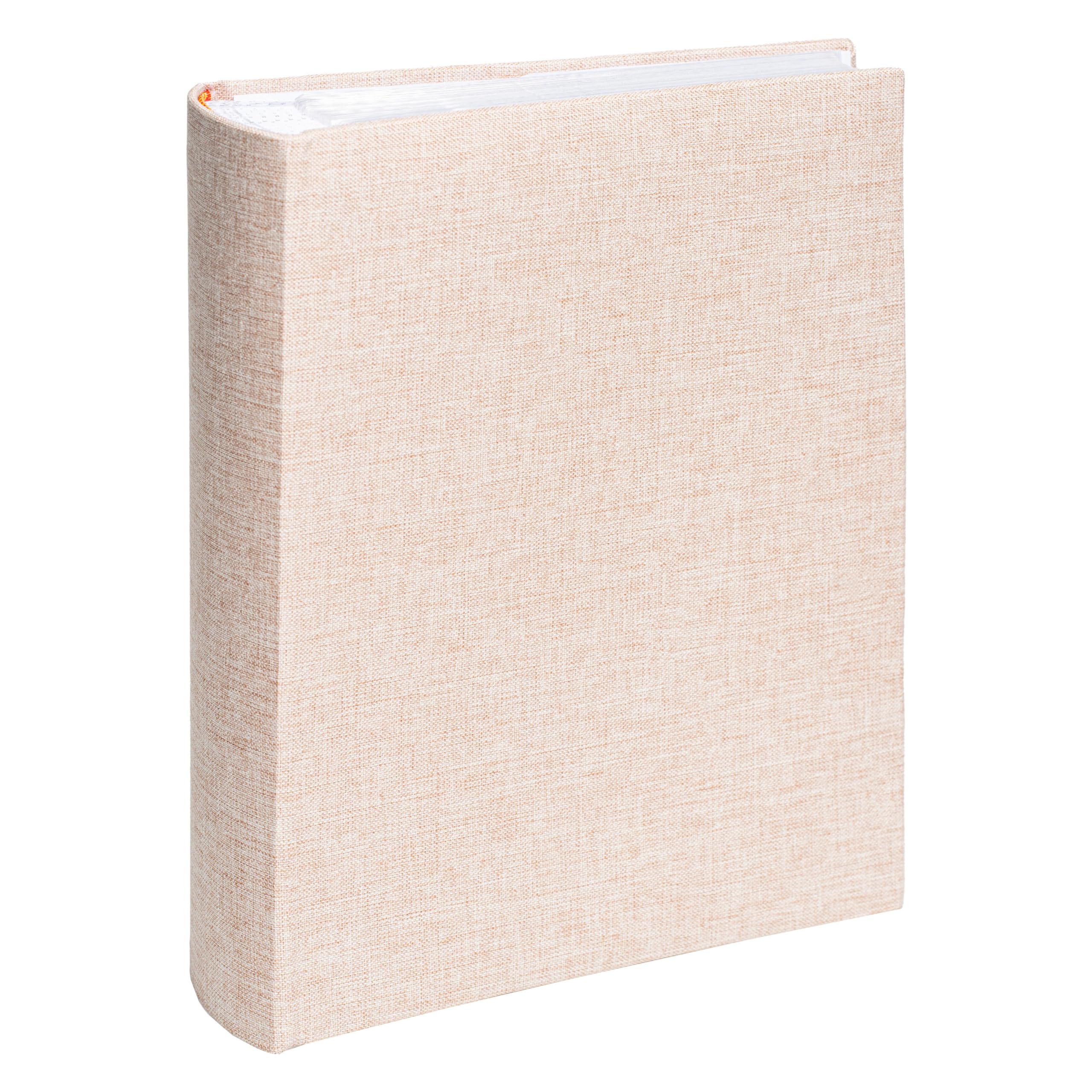 Álbum de fotos de lino para fotos de 6 x 4 pulgadas, resistente y duradero, con 300 bolsillos fáciles de usar, álbum de fotos encuadernado con espacio adicional para notas, idea de regalo para