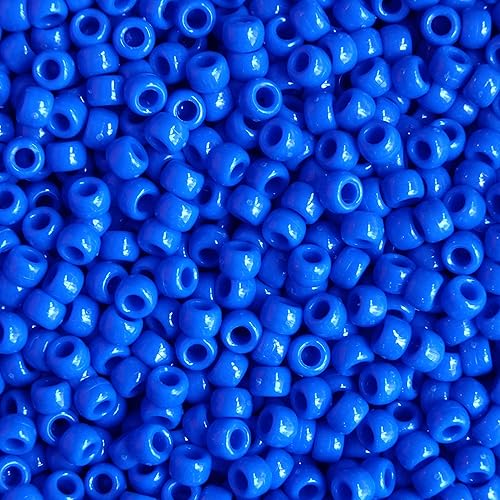 Cuentas de cuervo azul, cuentas de poni, fabricadas en Estados Unidos, 0.236x0.354 in