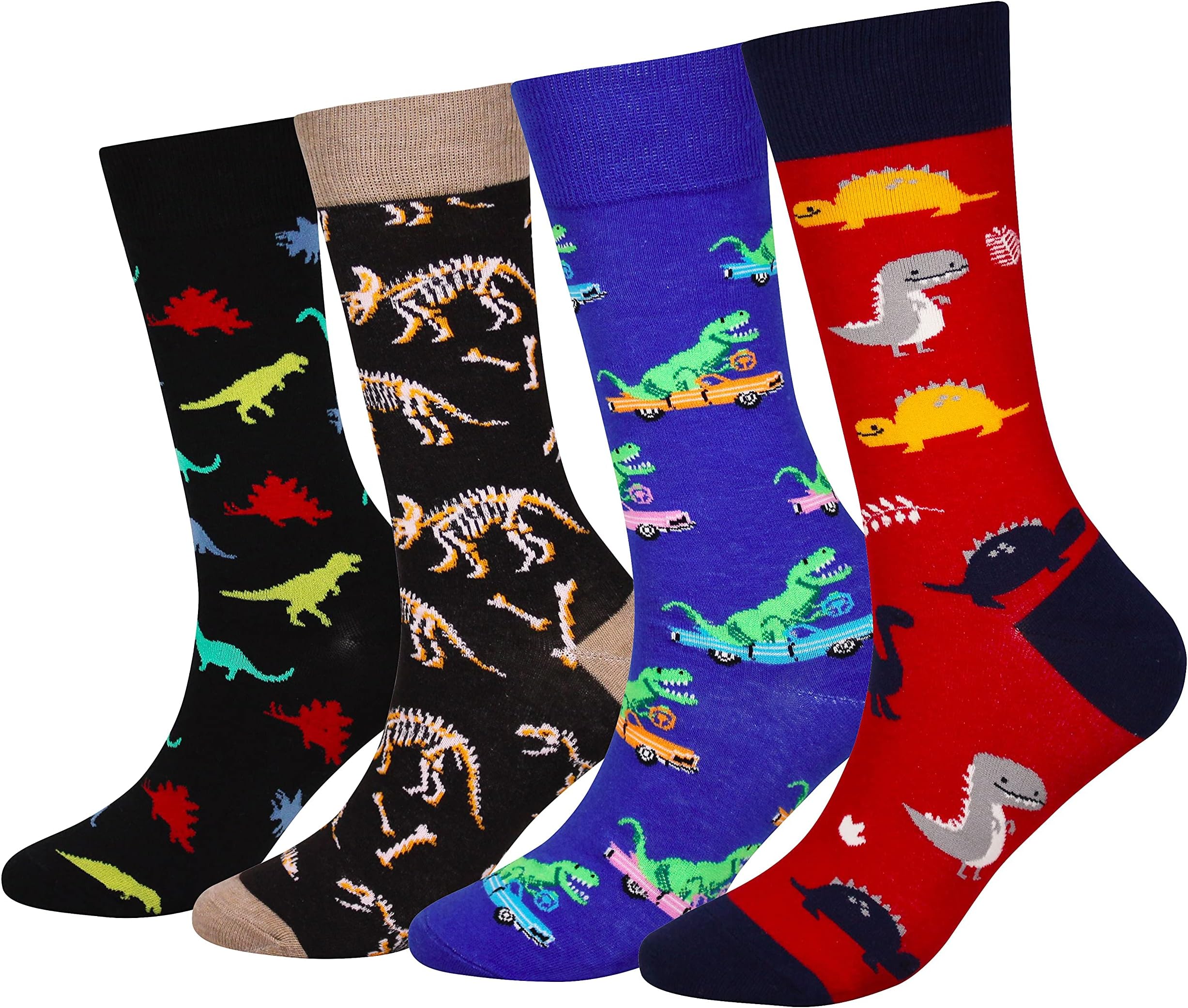 Men's Novelty Funny Happy Calf Dress Crew Socks