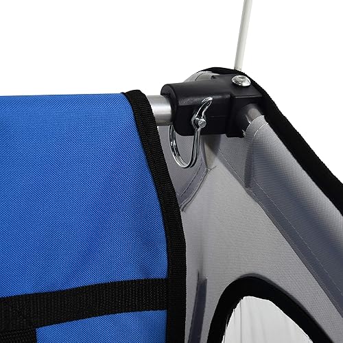 Miniatura 8 de Aosom Remolque de bicicleta infantil de 2 asientos para niños con un marco de acero fuerte, arneses de seguridad de 5 puntos y asiento cómodo