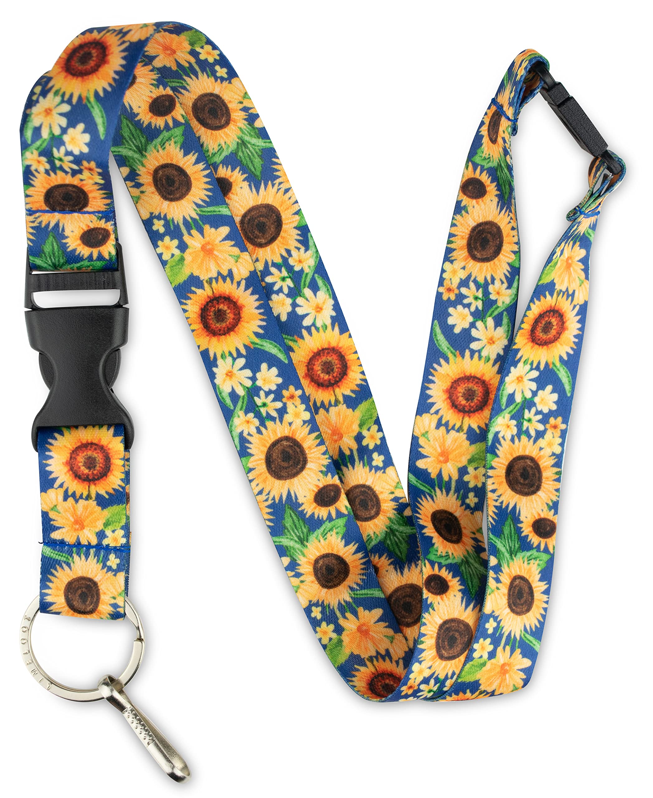 Limeloot Lanyard for Keys, ID Badge, Accessories | Neck Lanyard for Men and Women with Quick Release Buckle and Flat Ring