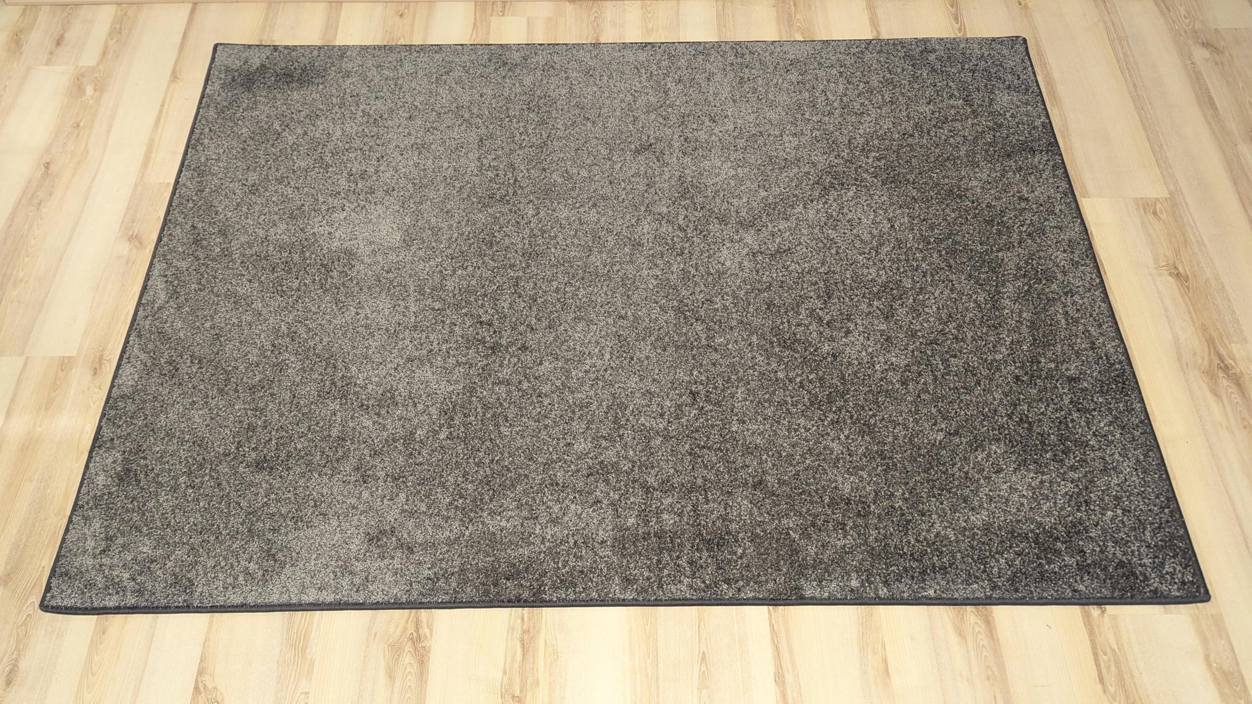 Miami Kurzflor Teppich grau Velours umkettelt - Verschiedene Größen (200 x 300 cm)