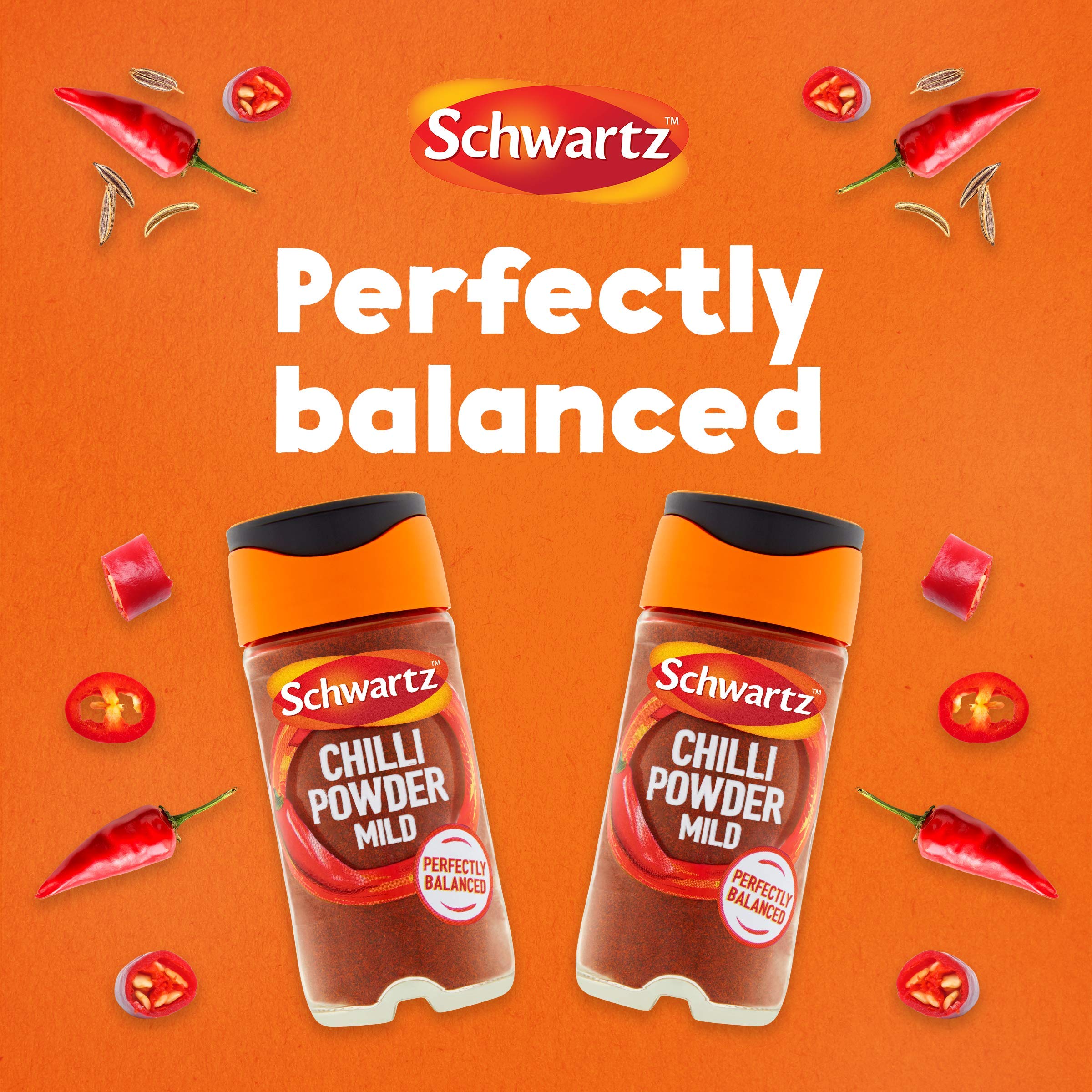 Schwartz Chilli en polvo suave, 38 g