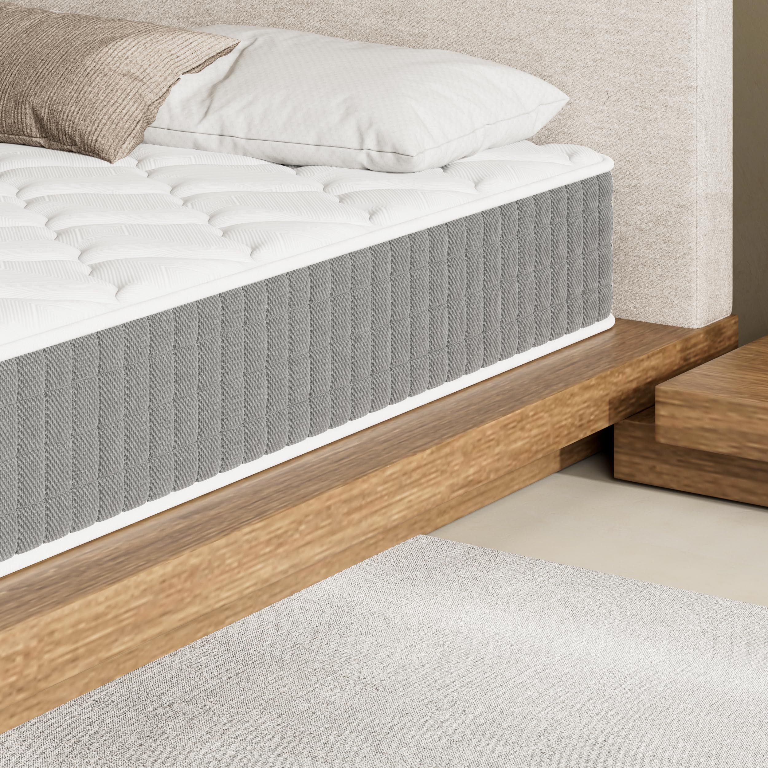 TEENO Matelas 160x200 | 30 cm Épaisseur | Mousse à Mémoire de Forme | Certifié Oeko-TEX | Réversible Mi-Ferme & Ferme | Anti-Transpiration | Isolation des mouvements | Matelas 2 Personnes