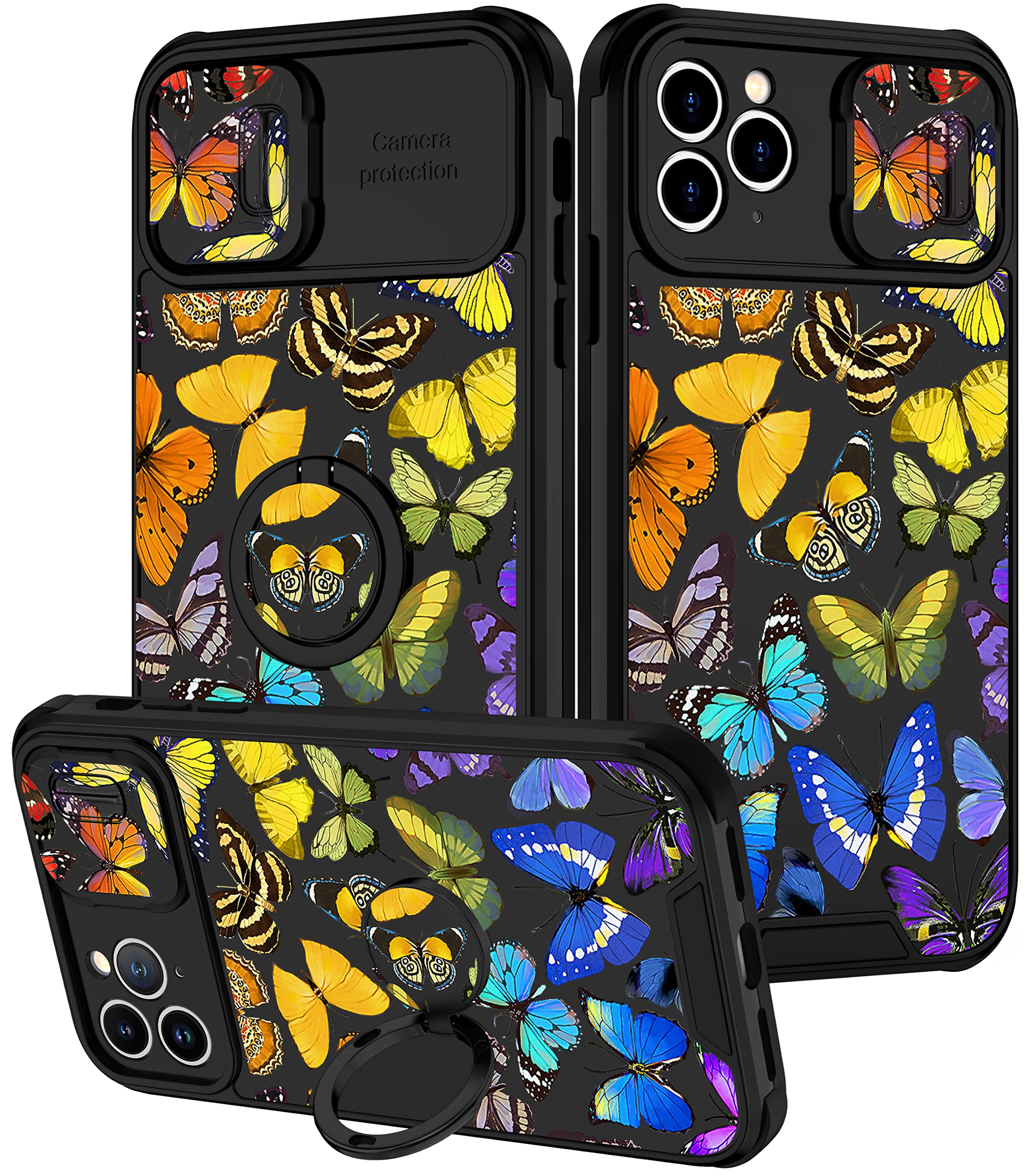 Goocrux 2in1 For Iphone 11 Pro Max Case Butterfly Women