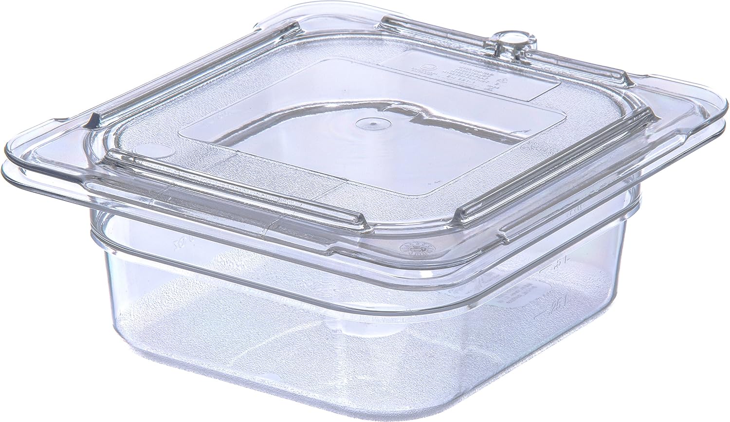 Carlisle FoodService Products Storplus 1/6 Size Universal Flat Food Pan Lid for Catering, Buffets, and Restaurants, Polycarbonate, Clear
