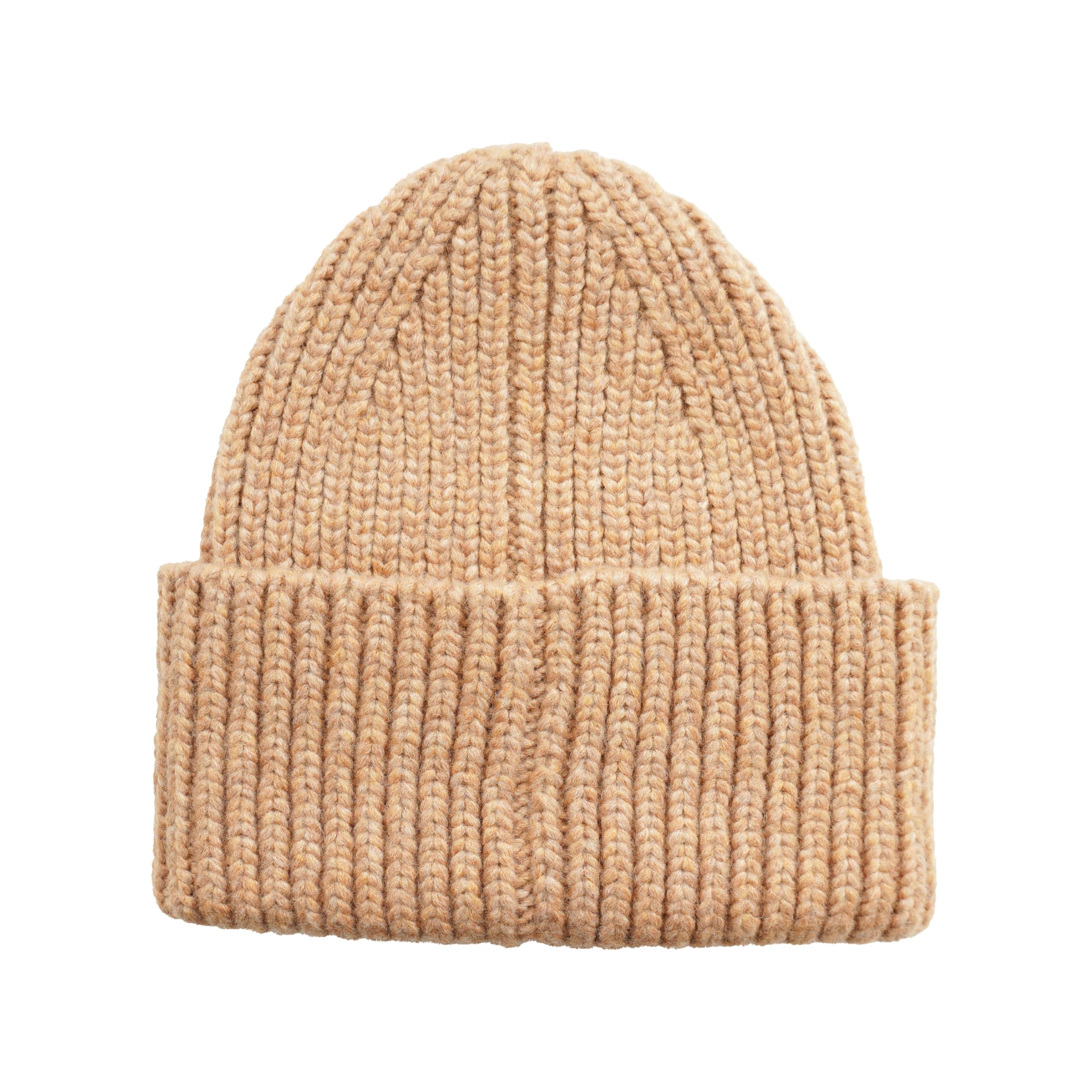 UGG Berretto a coste spesse per bambini con corona senza cuciture, morbido tessuto a costine e toppa con logo in pelle