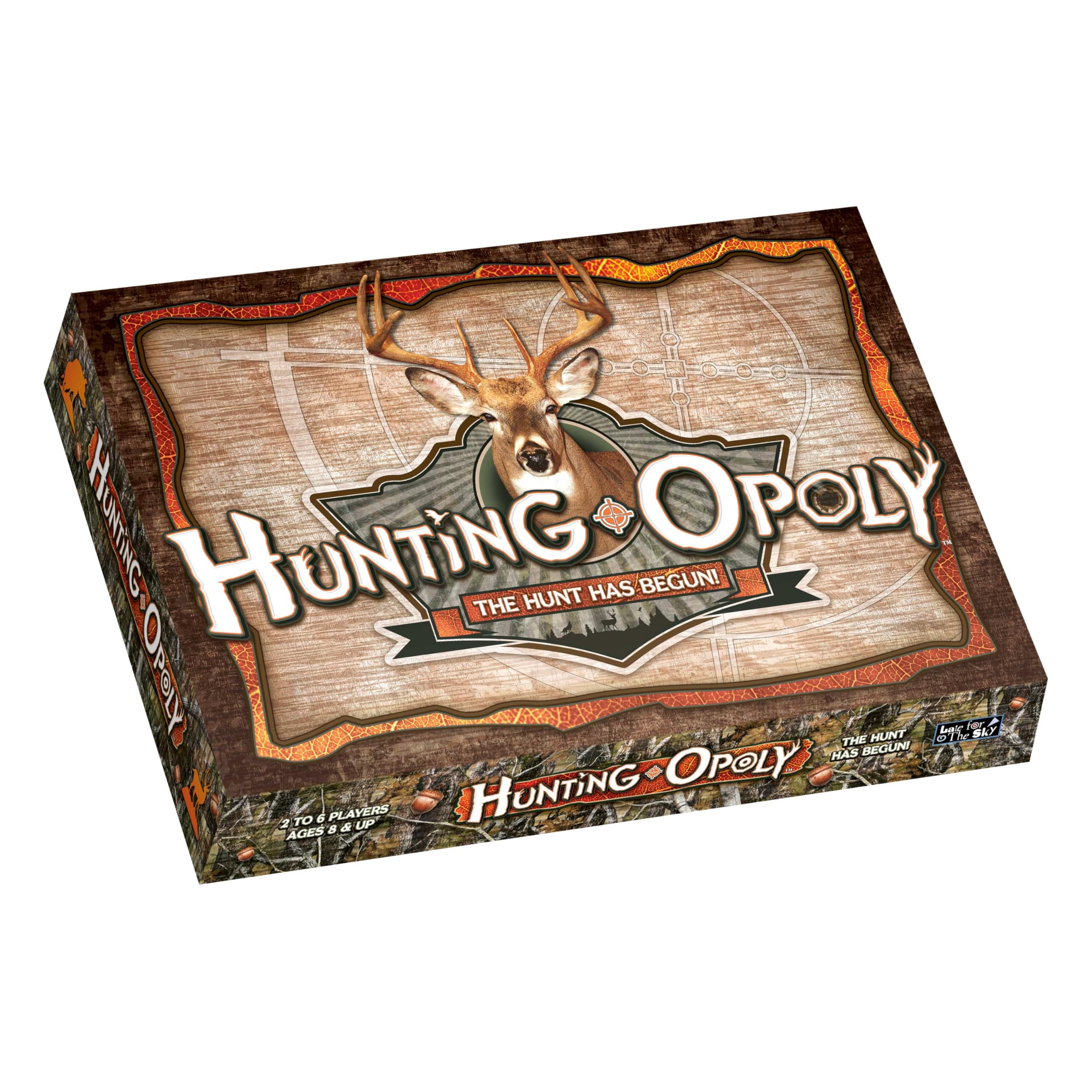 Hunting-Opoly Board Game – Hunting Strategy Family Property Trading Game for 2–6 Players, Ages 8+, Tokens, Cabins & Lodges