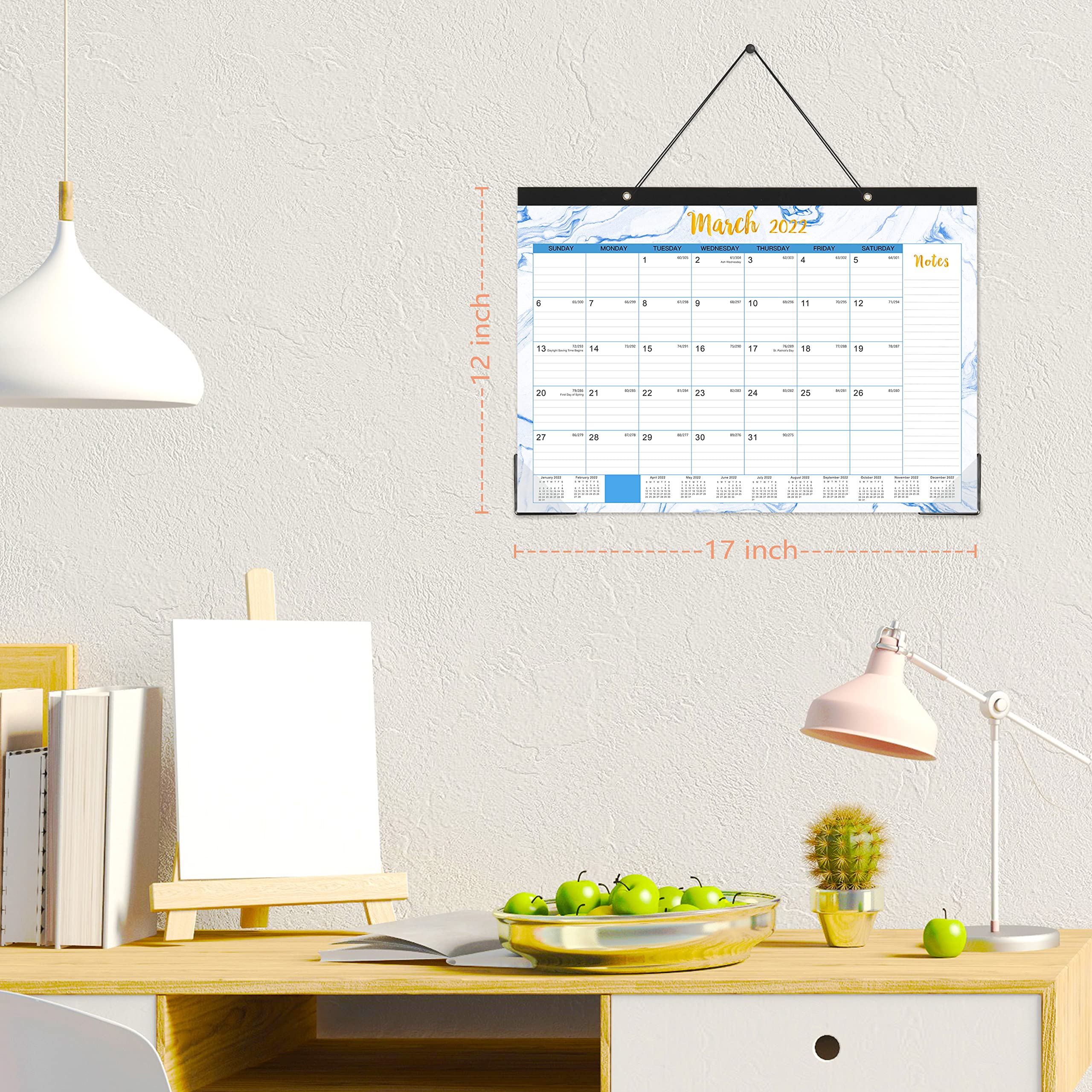 2022 Desk Calendar Desk Calendar 2022, Monthly Calendar 2022, 17" x