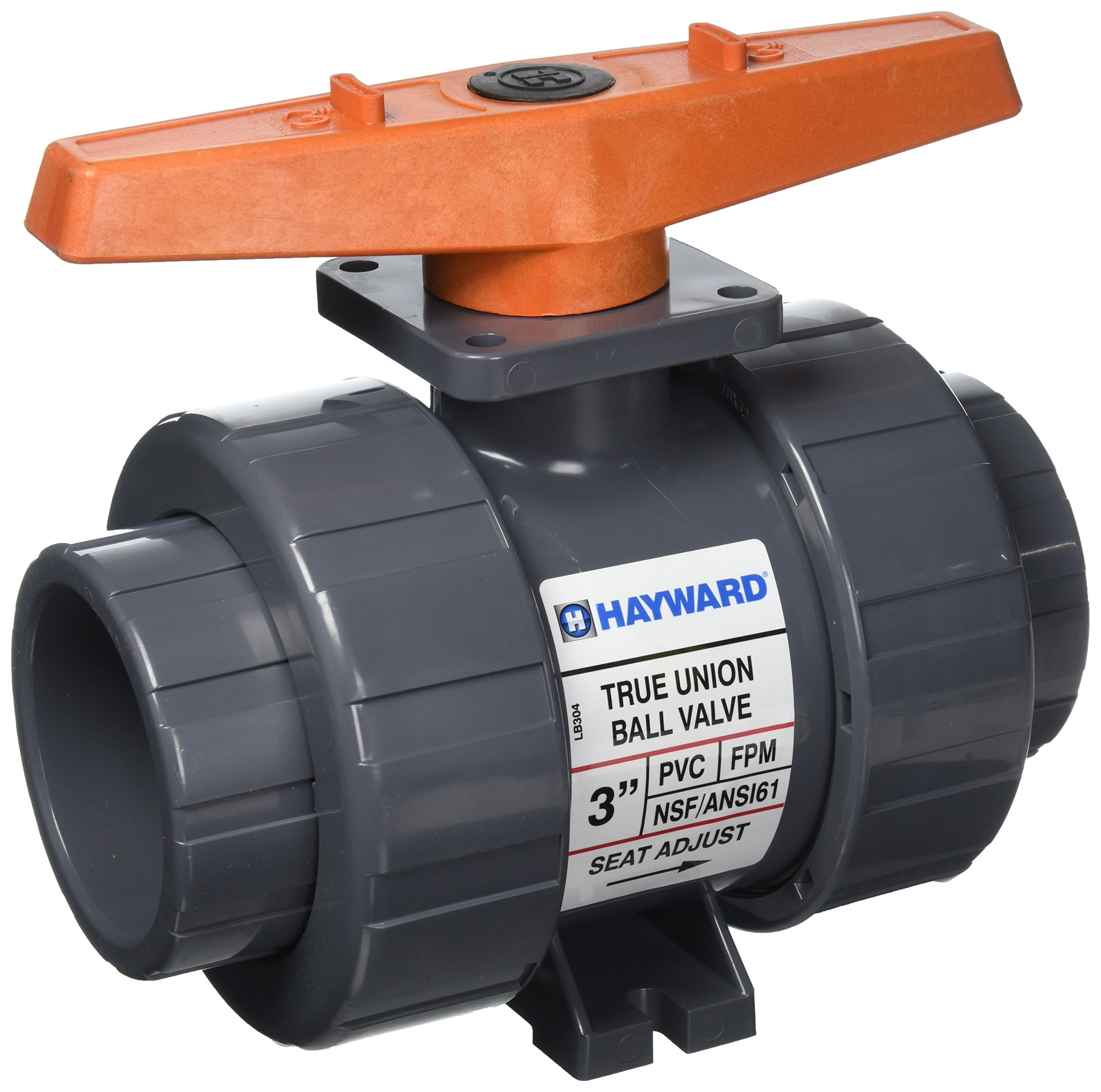 Hayward TB1300S 3-Inch PVC TB Series Ball Valve with Viton Seals and Socket End Connection