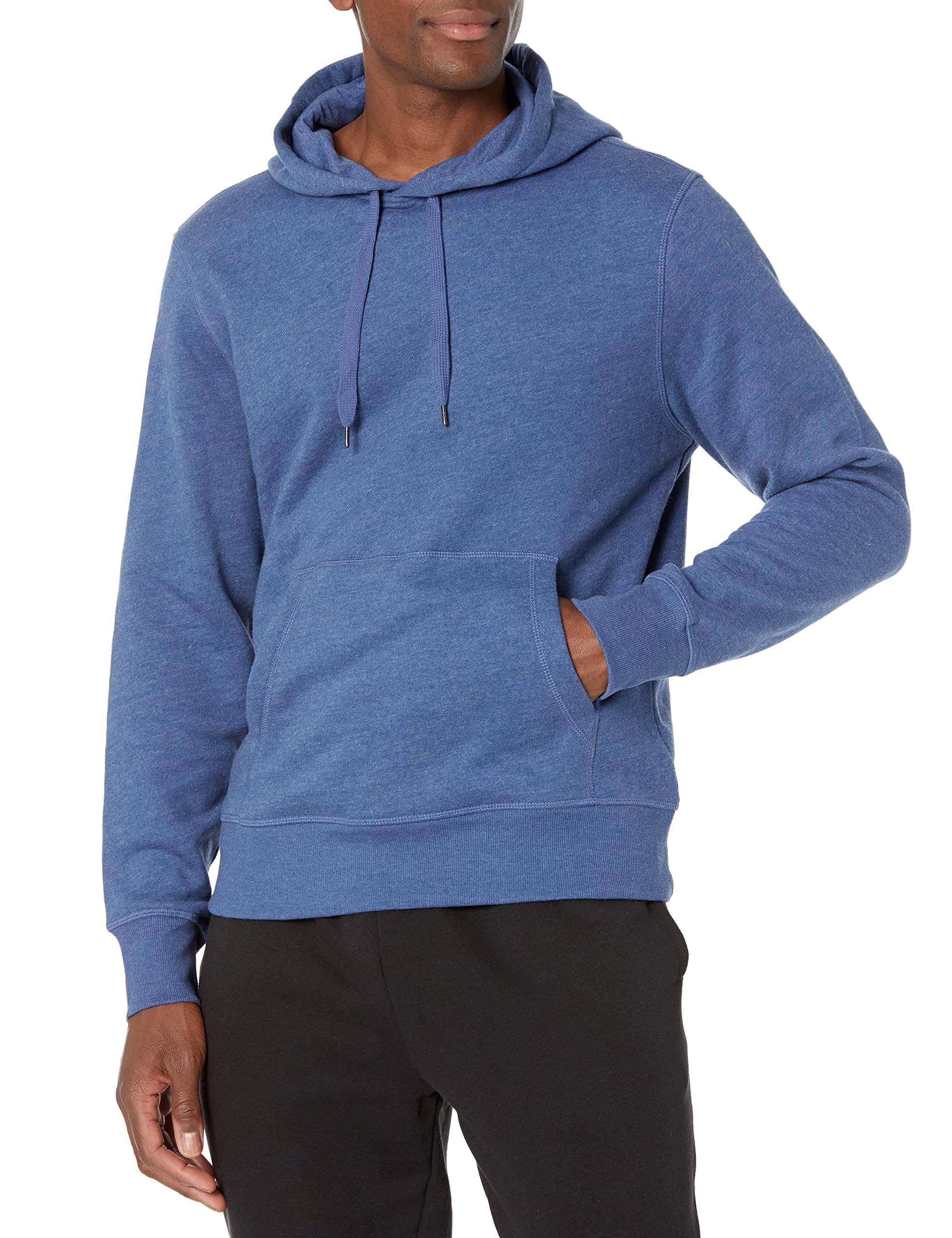 Amazon Essentials Men's Pullover Sweatshirt Hoodie (Available in Big & Tall), Blue Heather, XXL