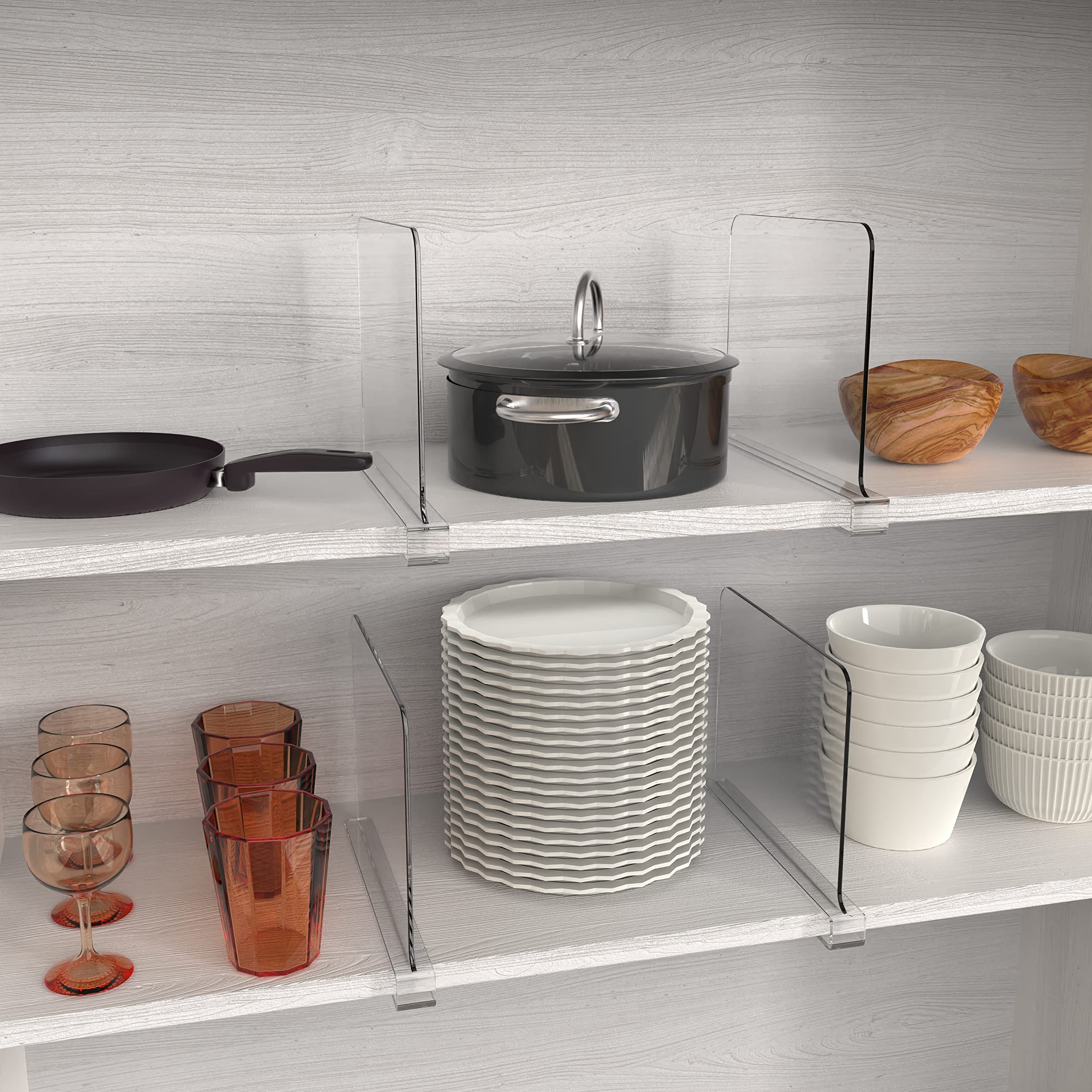 PATIKIL 4-pack plankverdelers voor kastorganisatie, 15,8 x 1