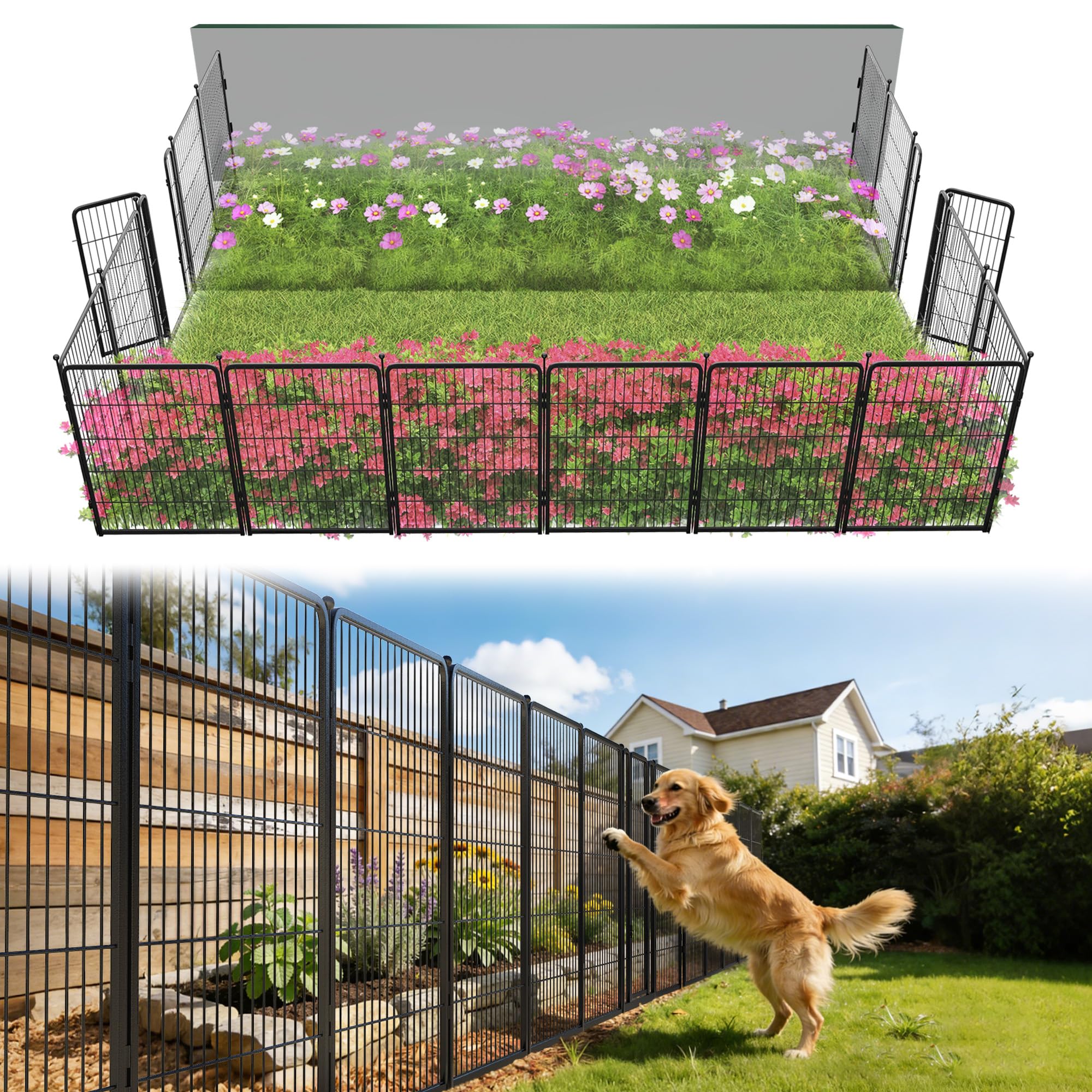 新品11300円★fxw フェンス 犬 屋外用│約80cm×約4.2m│6枚 Amazon | FXW ガーデンフェンス 屋外用│約103cm（高さ）×約11.1m（長