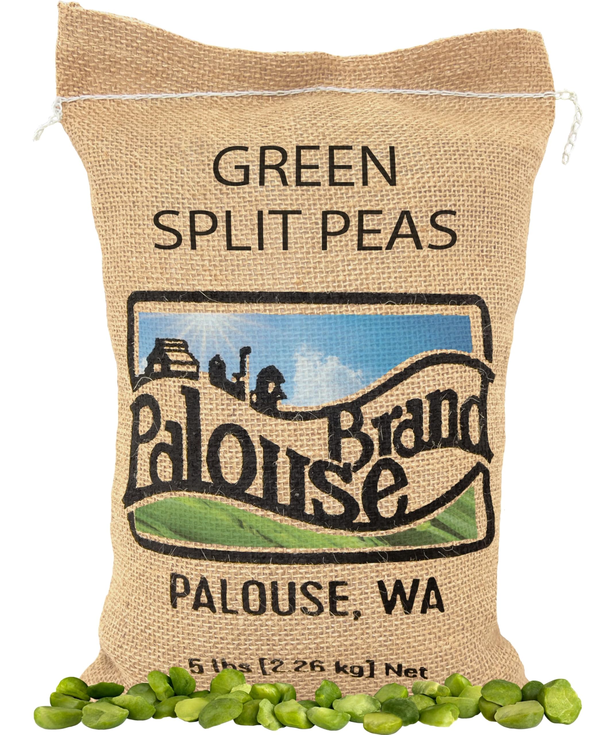 Palouse Brand Certified Glyphosate Residue Free Green Split Peas | Mader Family Grown | 5 LB | Palouse Brand | Non-GMO | Kosher