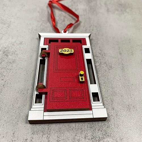 Miniatura 7 de V VIBEPY Adorno para el hogar 2025, regalos de inauguración de la casa, nuevo hogar, nueva casa primera Navidad, adorno de 5 capas, regalos de