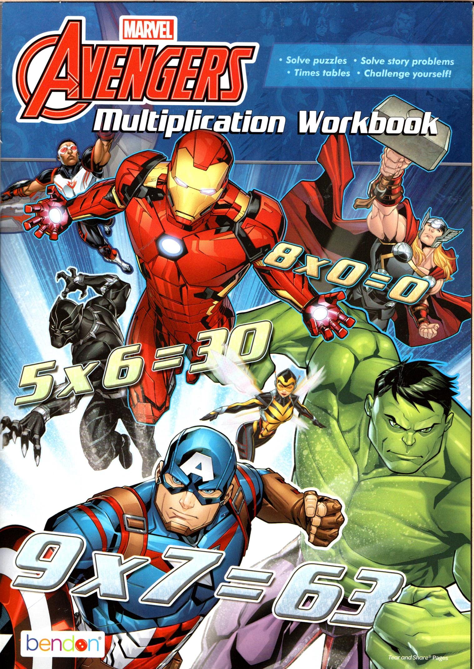Educational Workbooks - Marvel Avengers Multiplication Workbook