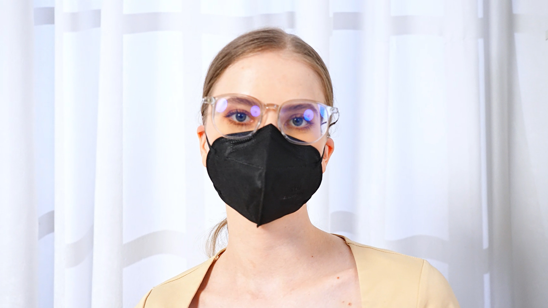 Image of akgk KN95 Face Mask 50 PCS, Breathable Protection Masks, 5-Ply KN95 Yellow Masks, Cup Dust Safety Masks