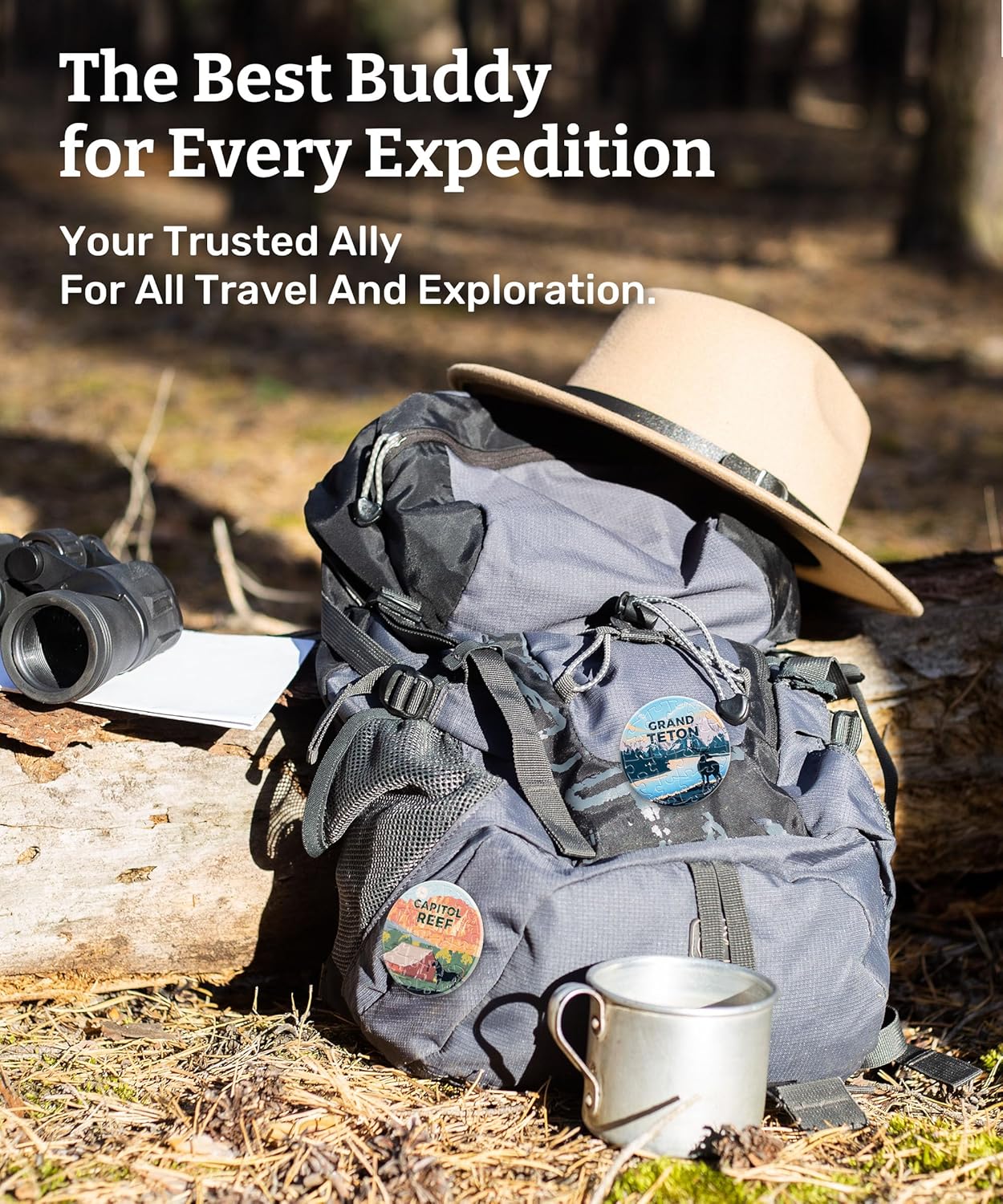 PieceRelax 63-Pack Puzzle Badges 1008 Pieces for Adults - Studio Inception - US National Park - Unique Gift & Home Décor with Plastic Jigsaw Puzzle, Includes Hanging Canvas [BD1133]