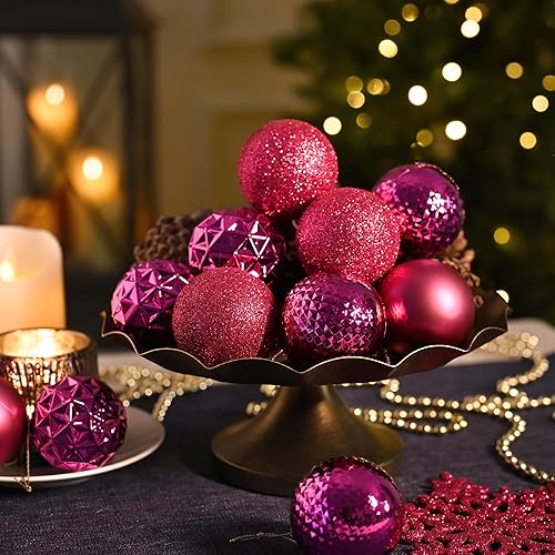 Miniatura 198 de Valery Madelyn Juego de adornos decorativos para árbol de Navidad para otoño, Halloween, 50 unidades de 2.36 pulgadas, rojo, verde y dorado