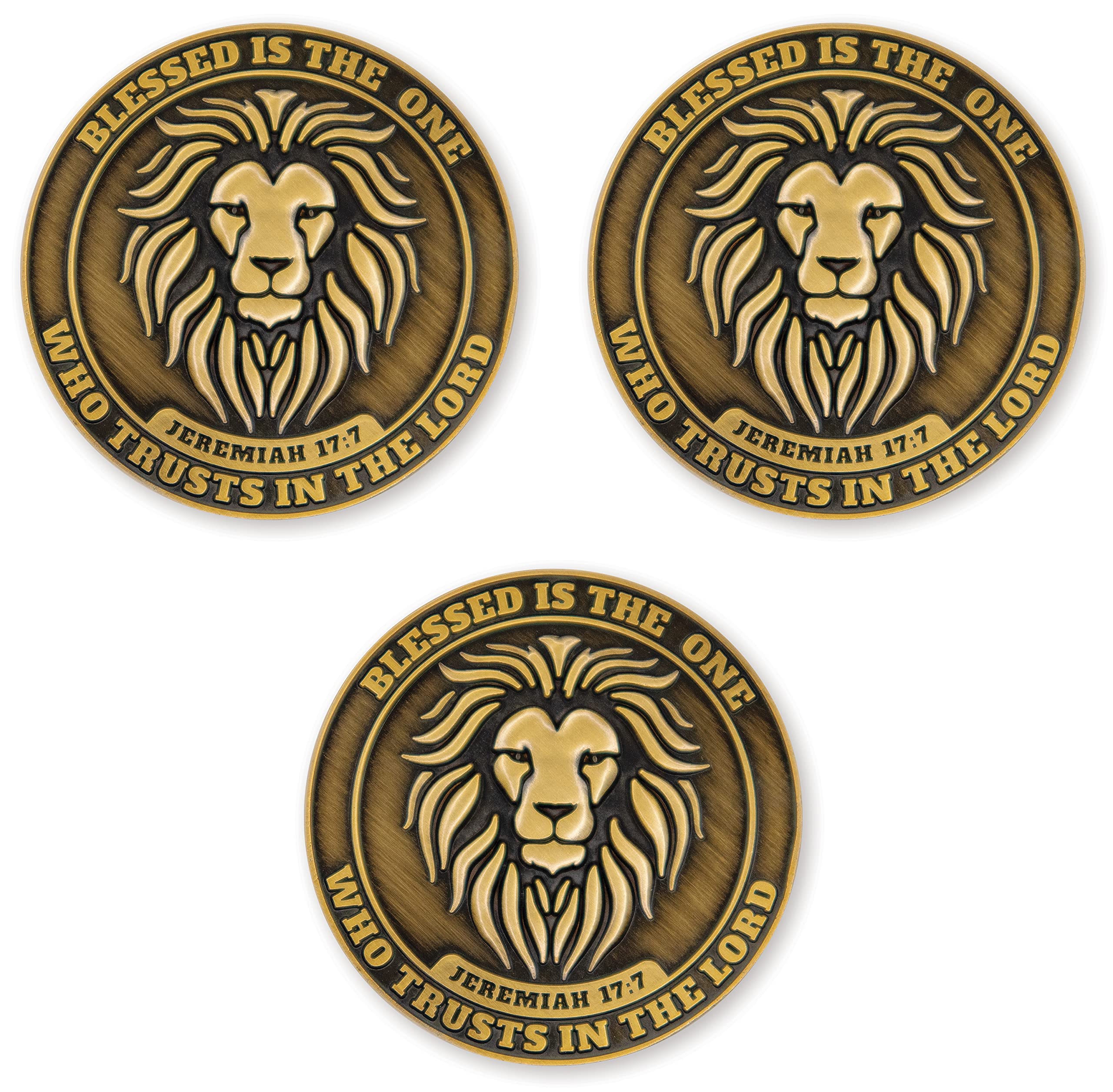 Amazon.com: Trust in The Lord Lion Challenge Coin, Bulk Pack of 3 