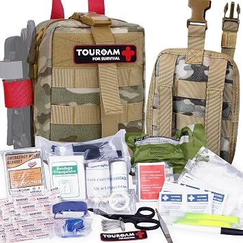 IFAK Trauma EDC Tactical First Aid Kit - Molle Medic Pouch, Emergency Survival Miltary Bleeding Contorl Med Bag for Camping Hiking Bushcraft