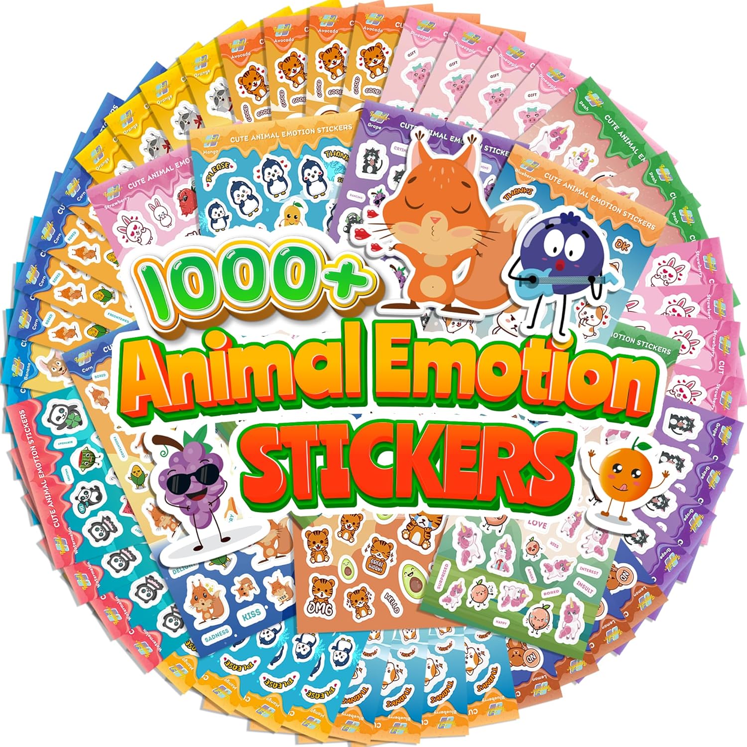 Tageenla Scented Stickers for Kids, Scratch and Sniff Stickers for