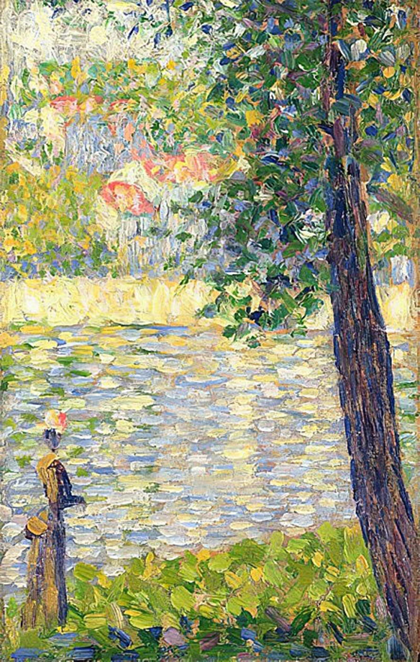 POSTERIIk Vintage Art Print Images Pictures Print Morgenspaziergang by Georges Seurat Modern Colour Posters for Office Home Decor 60x90cm